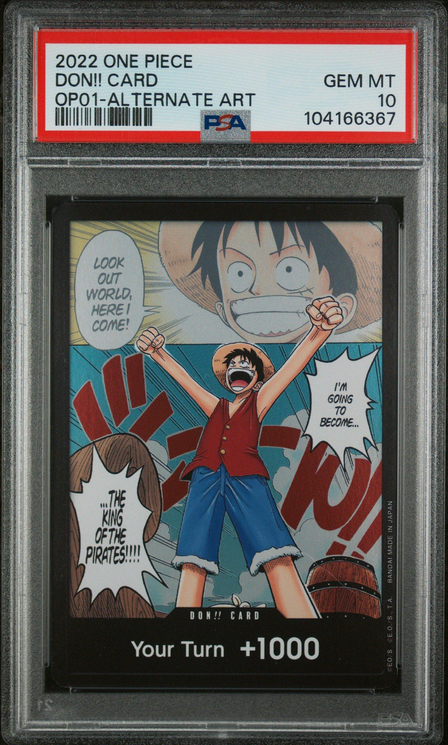 2022 One Piece Op01-romance Dawn Don!! Card Alternate Art PSA 10