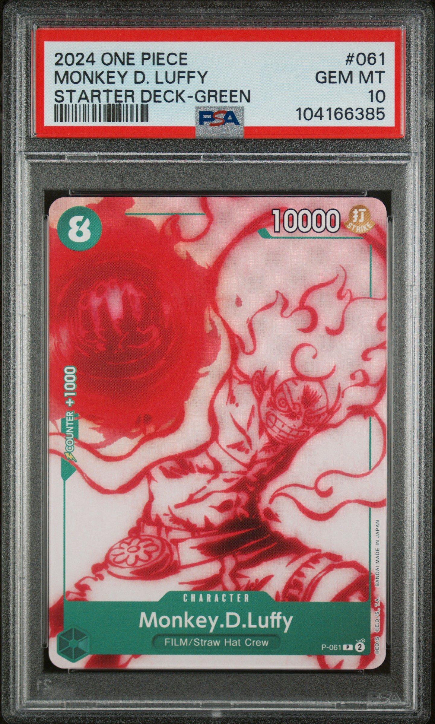 2024 One Piece Starter Deck St16-green Uta 061 Monkey D. Luffy PSA 10