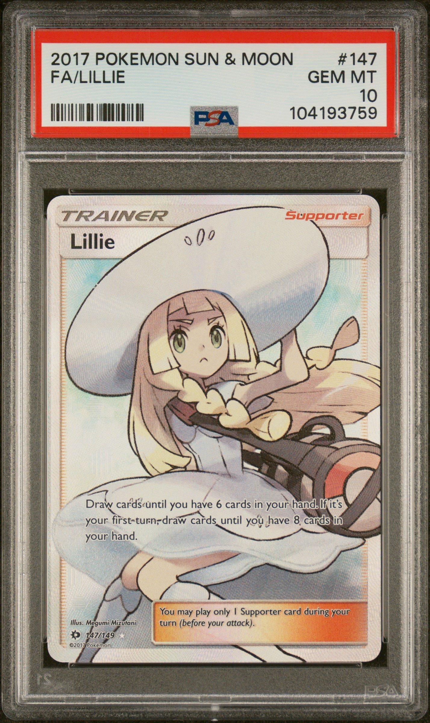 2017 Pokemon Sun & Moon 147 Full Art/lillie PSA