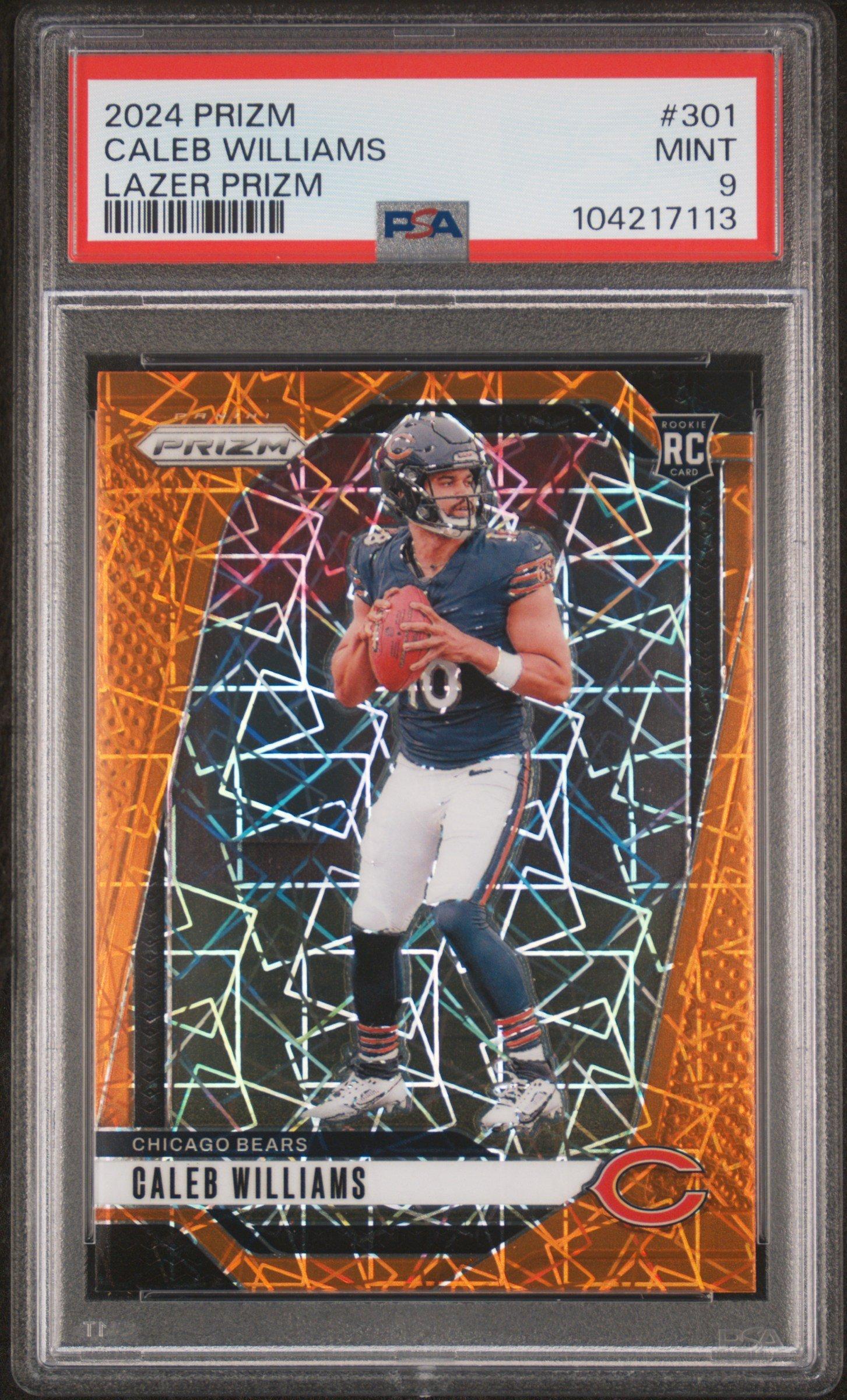 2024 Panini Prizm 301 Caleb Williams Lazer Prizm PSA 9