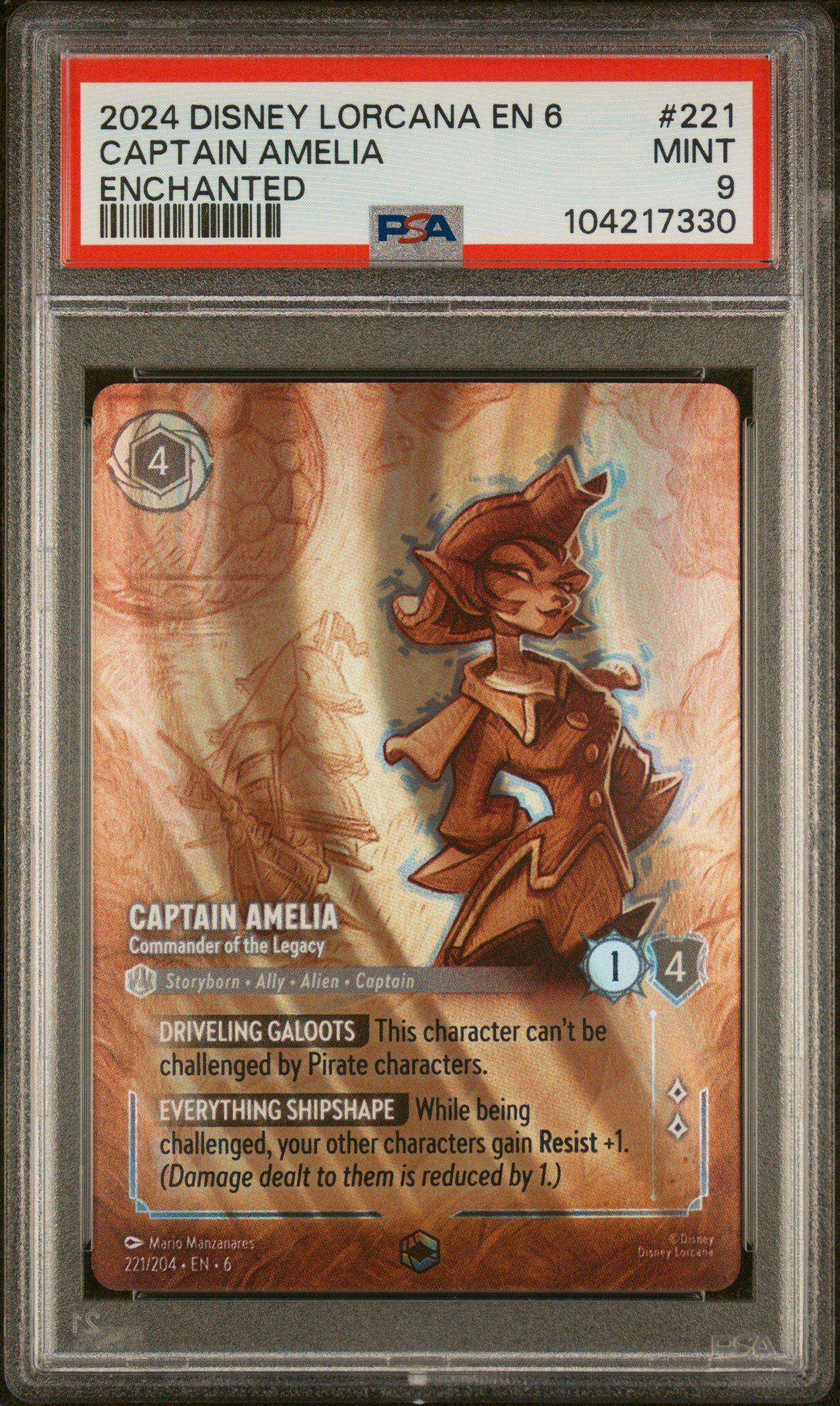 2024 Disney Lorcana En 6-azurite Sea 221 Captain Amelia
