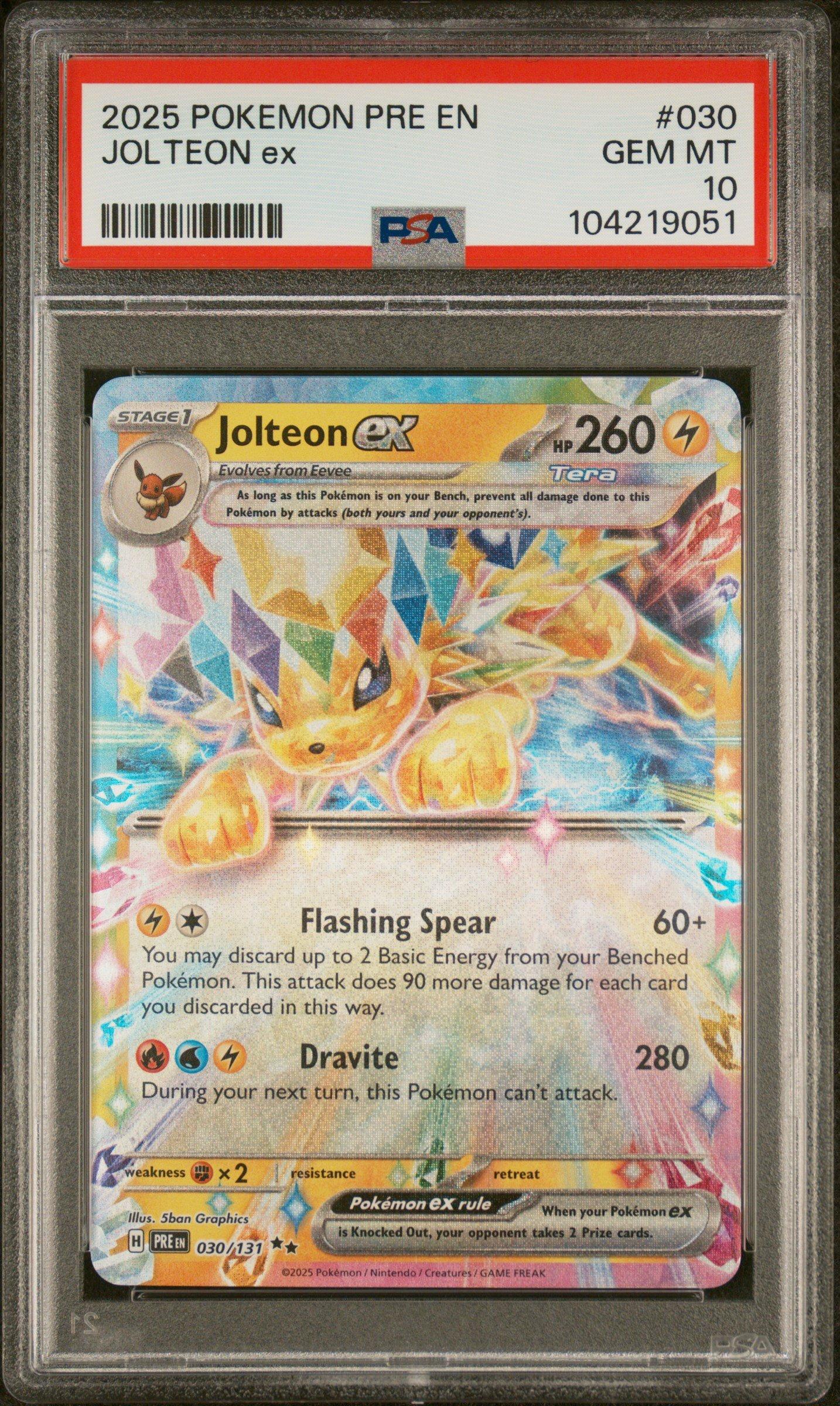 2025 Pokemon Pre En-prismatic Evolutions 030 Jolteon Ex PSA