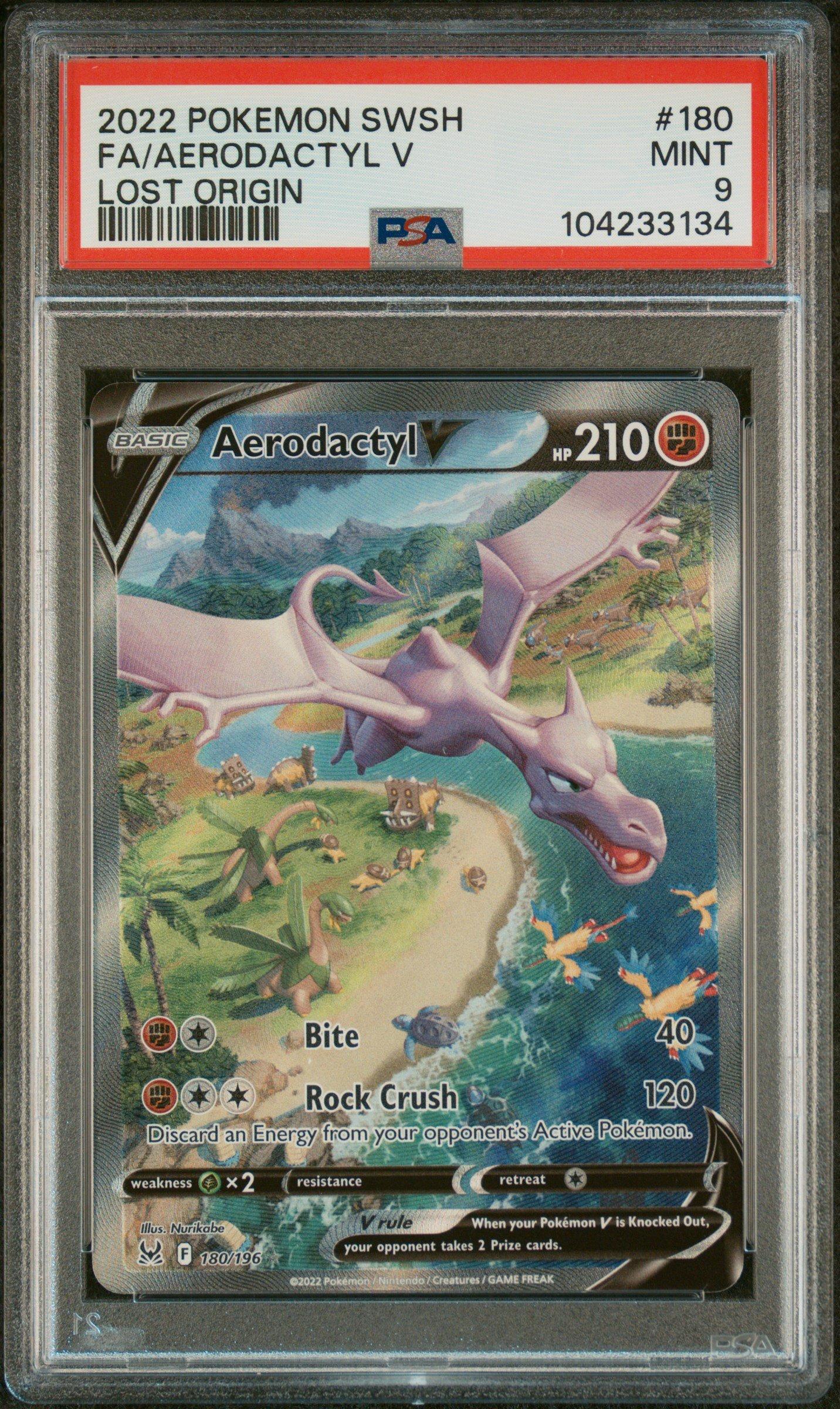 2022 Pokemon Sword & Shield Lost Origin Full Art/aerodactyl V PSA