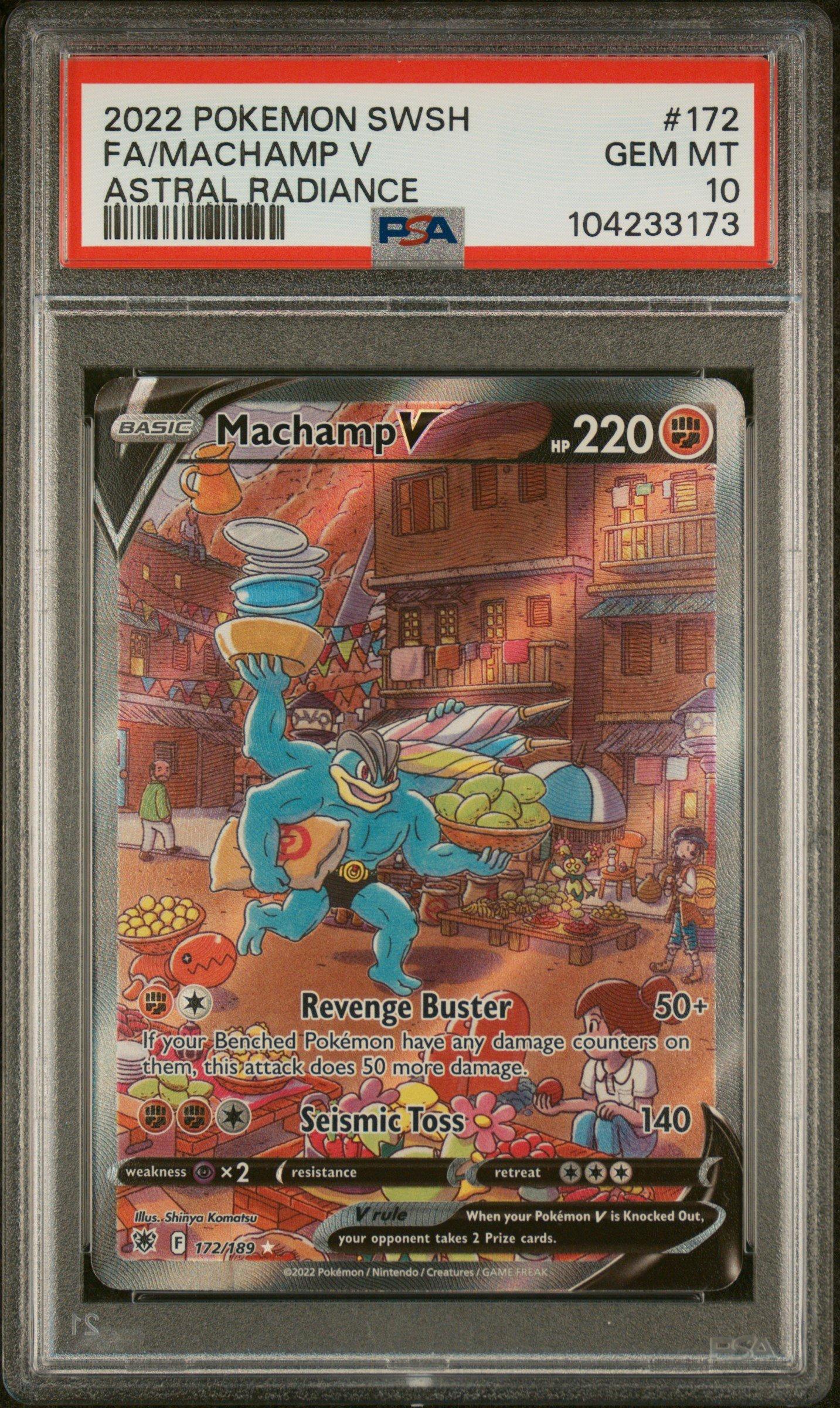 machamp v pokemon card 2022 Pokemon Sword & Shield Astral Radiance #172/189 Machamp V Ultra Rare