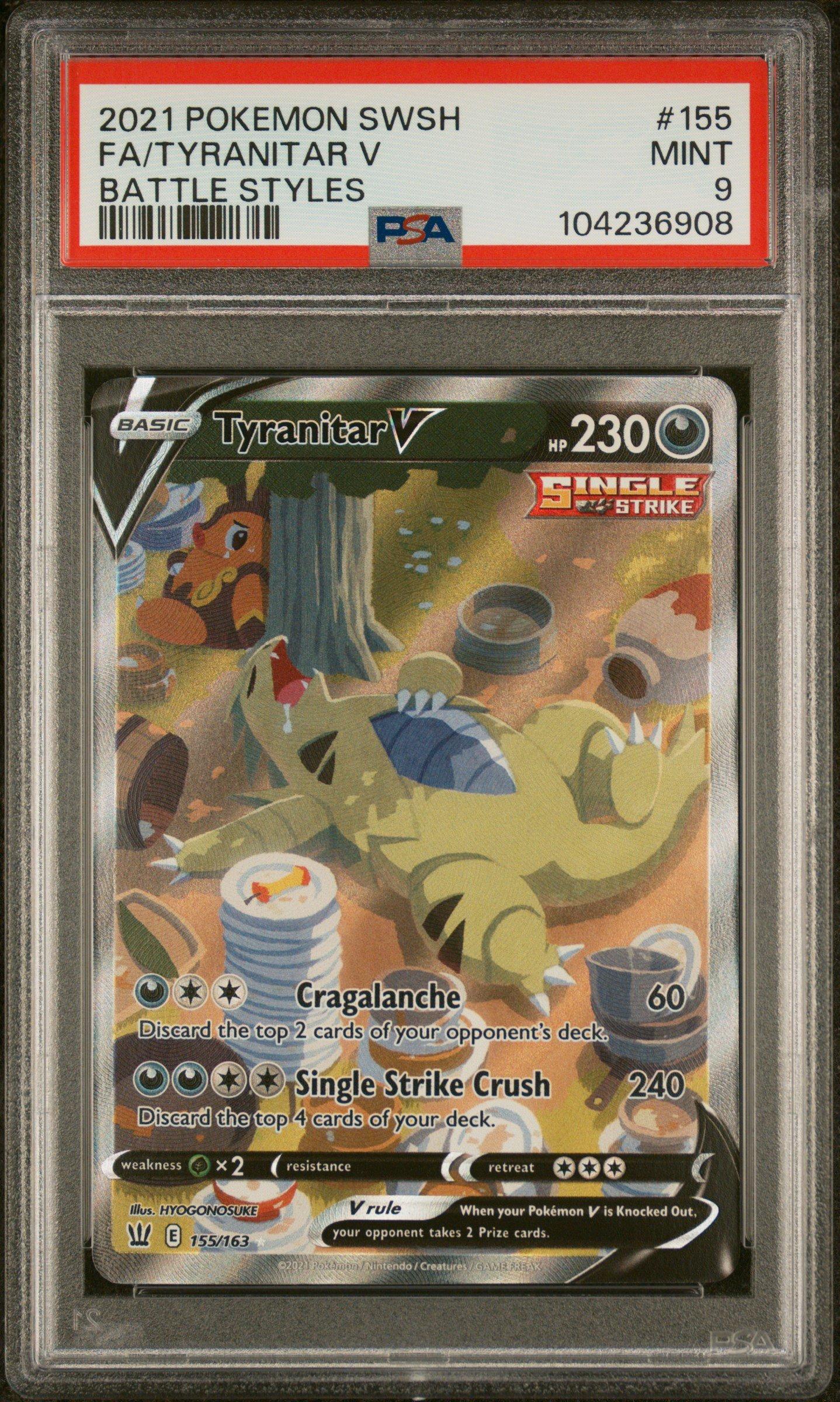 2021 Pokemon Sword & Shield Battle Styles 155 Full Art/tyranitar V