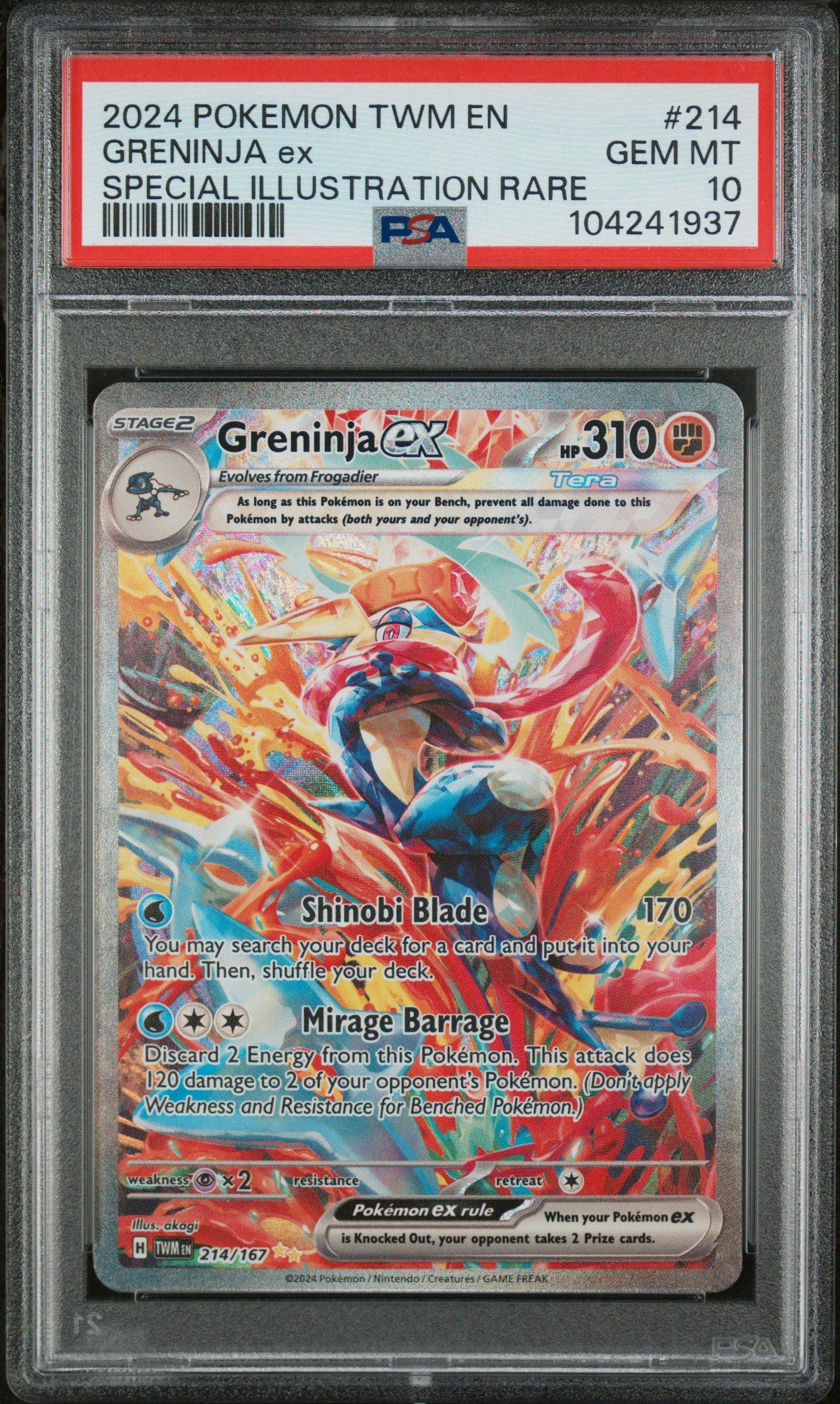 2024 Pokemon Twm En-twilight Masquerade 214 Greninja Ex Special  Illustration Rare PSA 10 Graded Card | GameStop