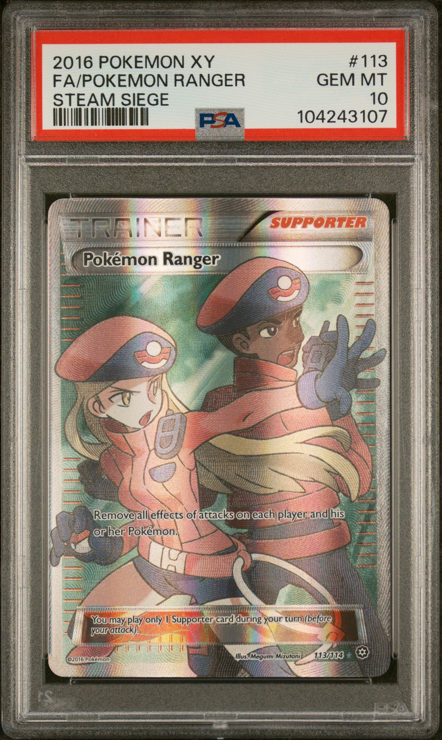 2016 Pokemon Xy Steam Siege 113 Full Art/pokemon Ranger PSA 10