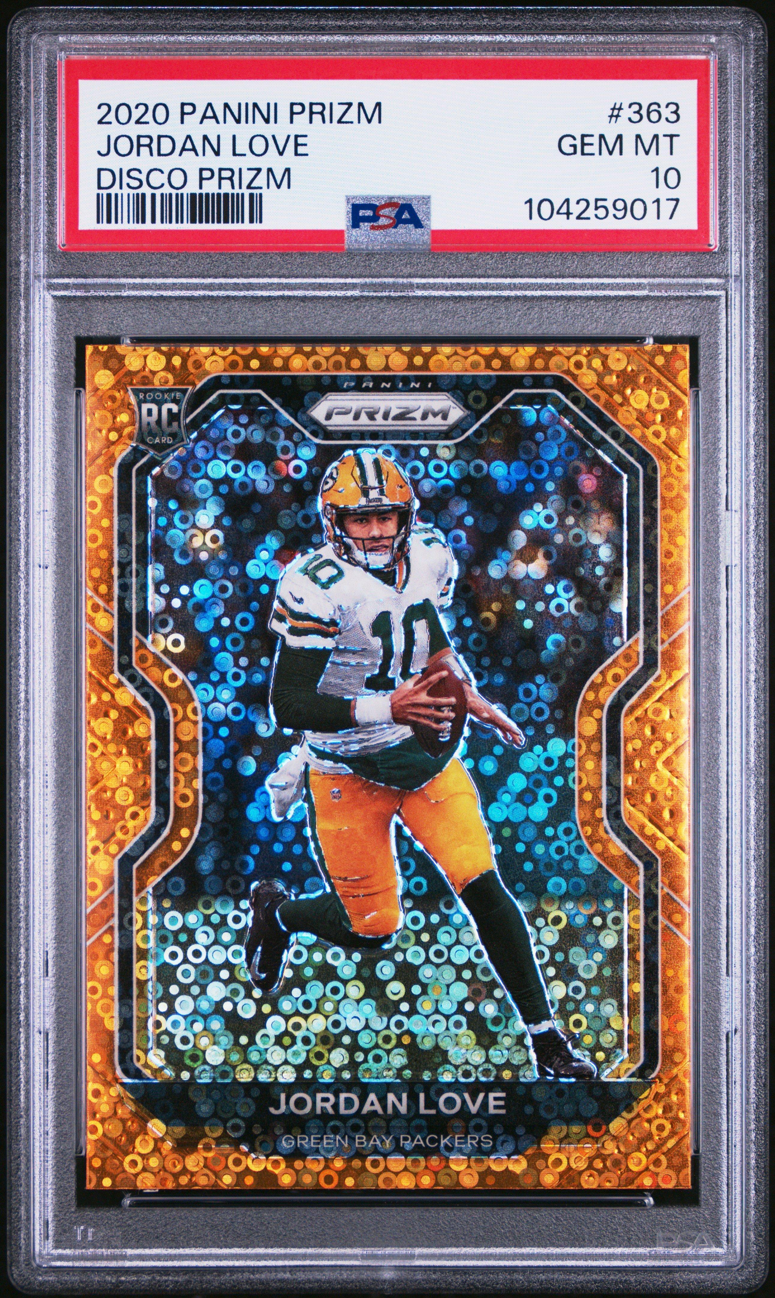 2020 Panini Prizm 363 Jordan Love Disco Prizm PSA