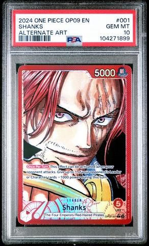 2022 ONE PIECE シャンクス MANGA ALTERNATE ART 2024 One Piece Op09-emperors In The New World 004 Shanks