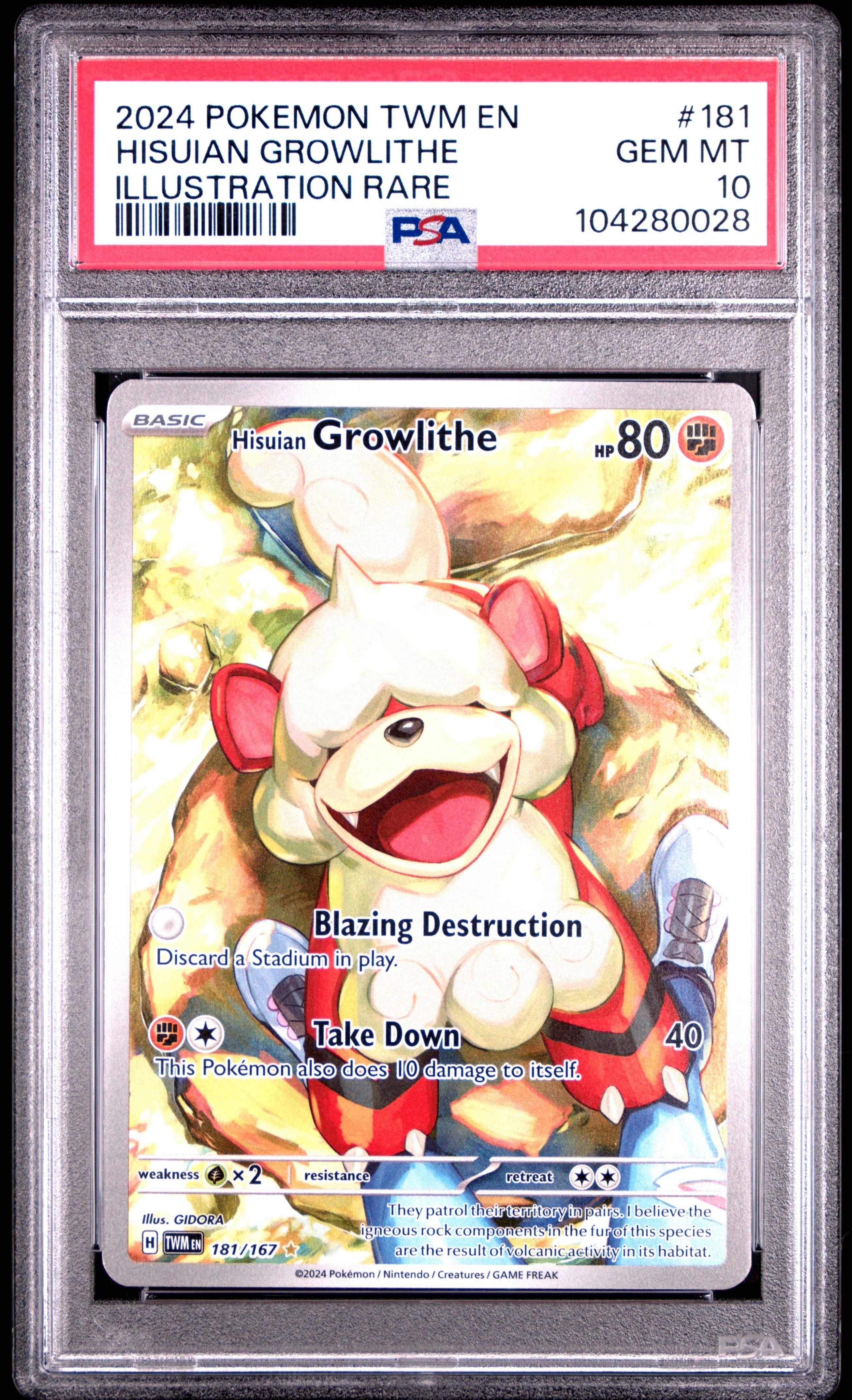 2024 Pokemon Twm En-twilight Masquerade 181 Hisuian Growlithe
