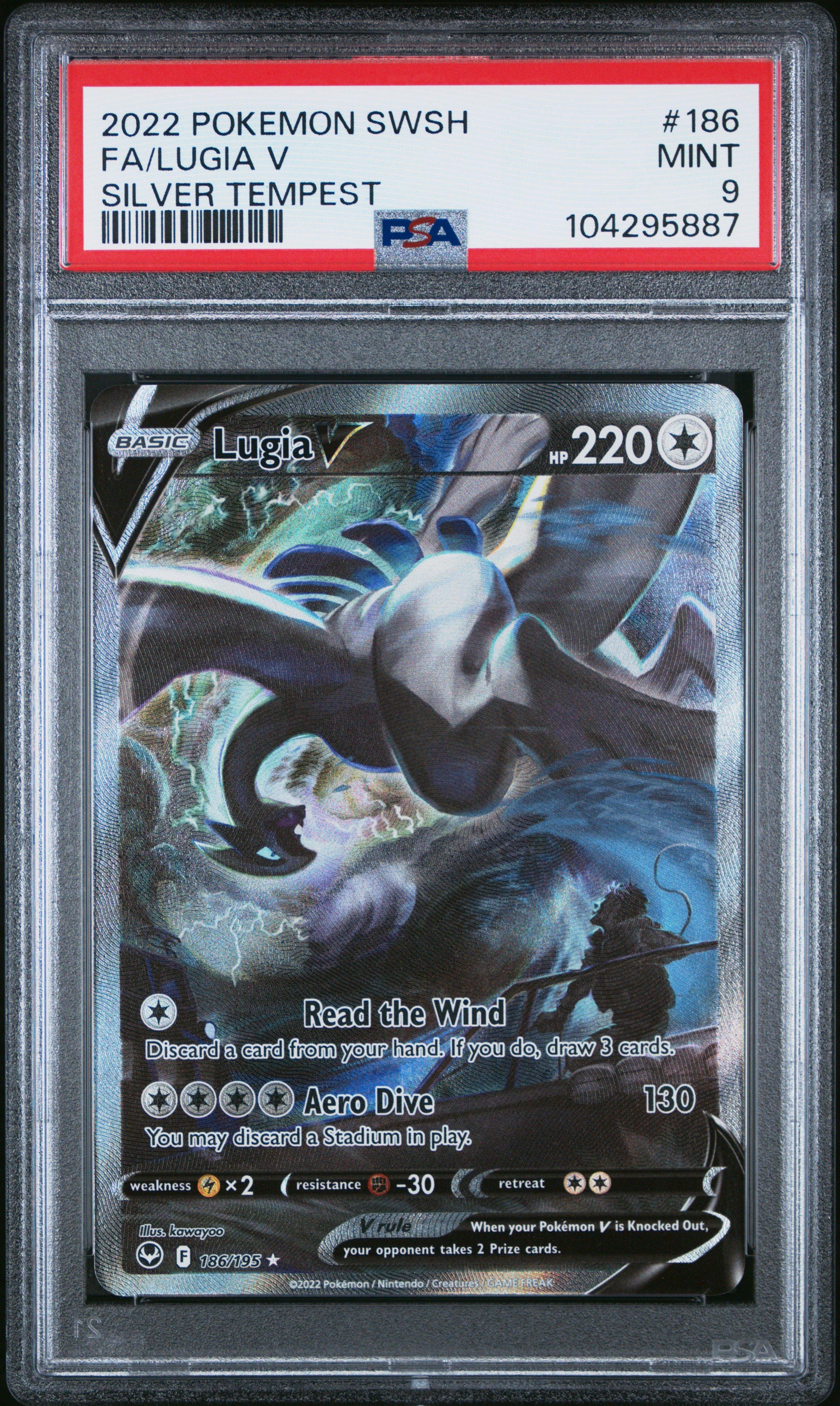 2022 Pokemon Sword & Shield Silver Tempest 186 Full Art/lugia V