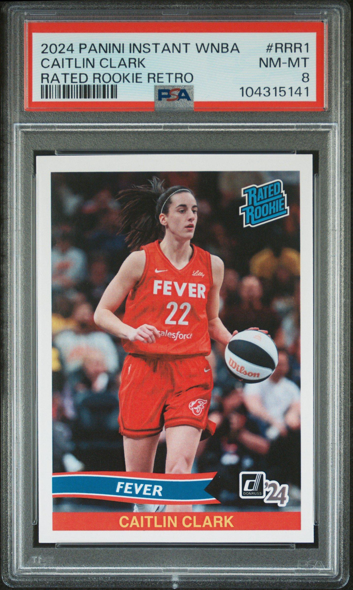 2024 Panini Instant Wnba Rated Rookie Retro Rrr1 Caitlin Clark PSA 8