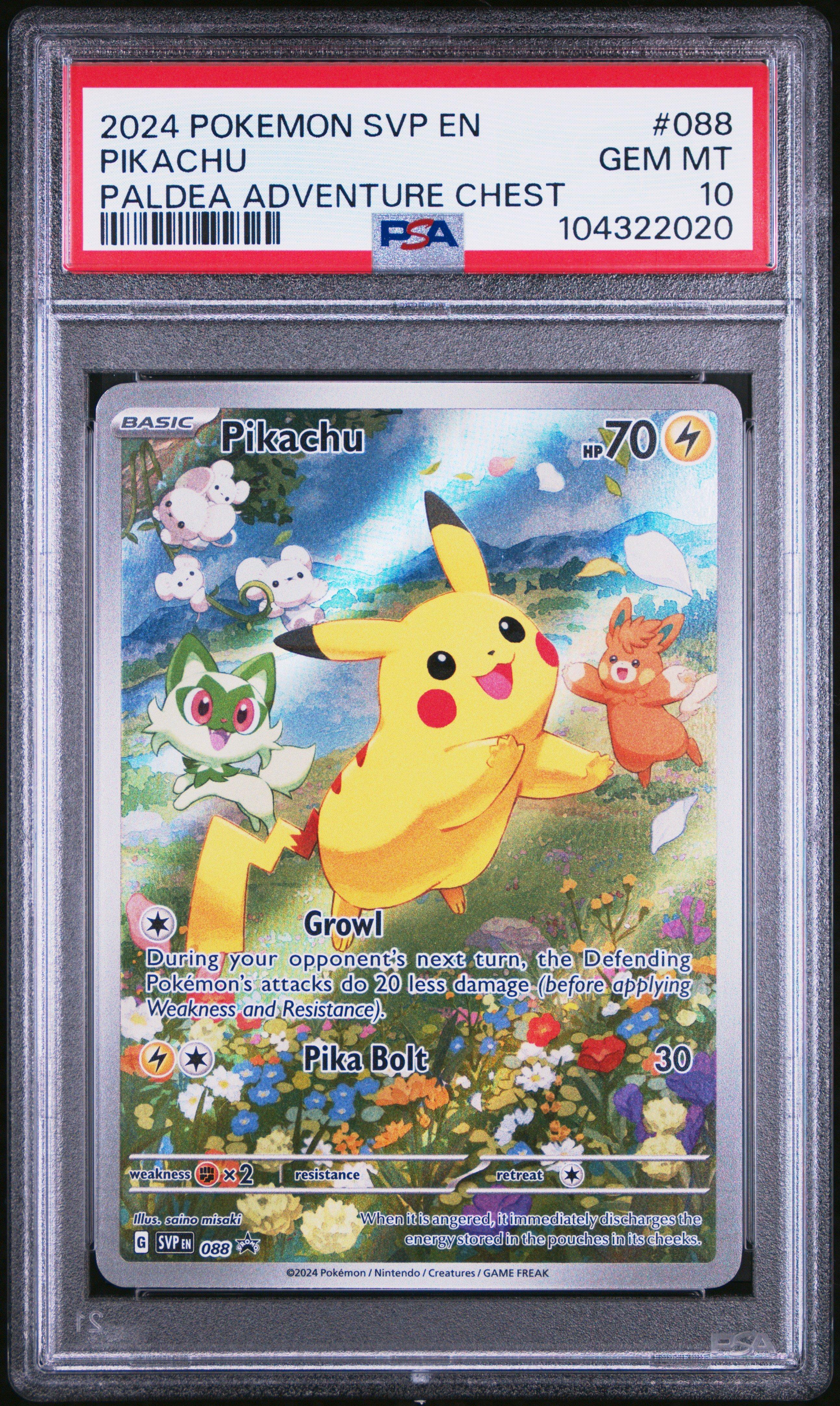 2023 Pokemon Svp En-sv Black Star Promo 027 Pikachu PSA 10