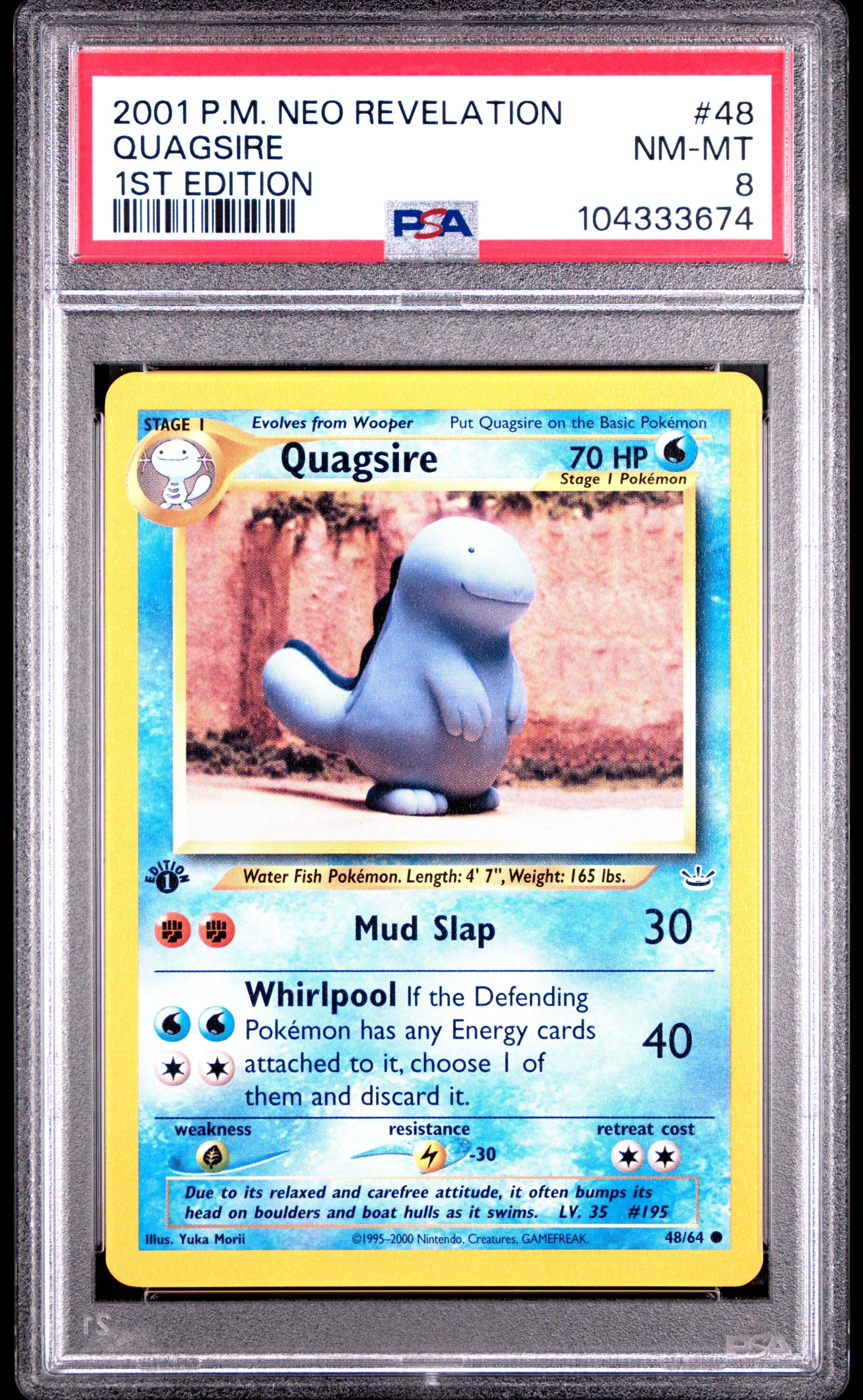 2001 Pokemon Neo Revelation 1st Edition 48 Quagsire PSA