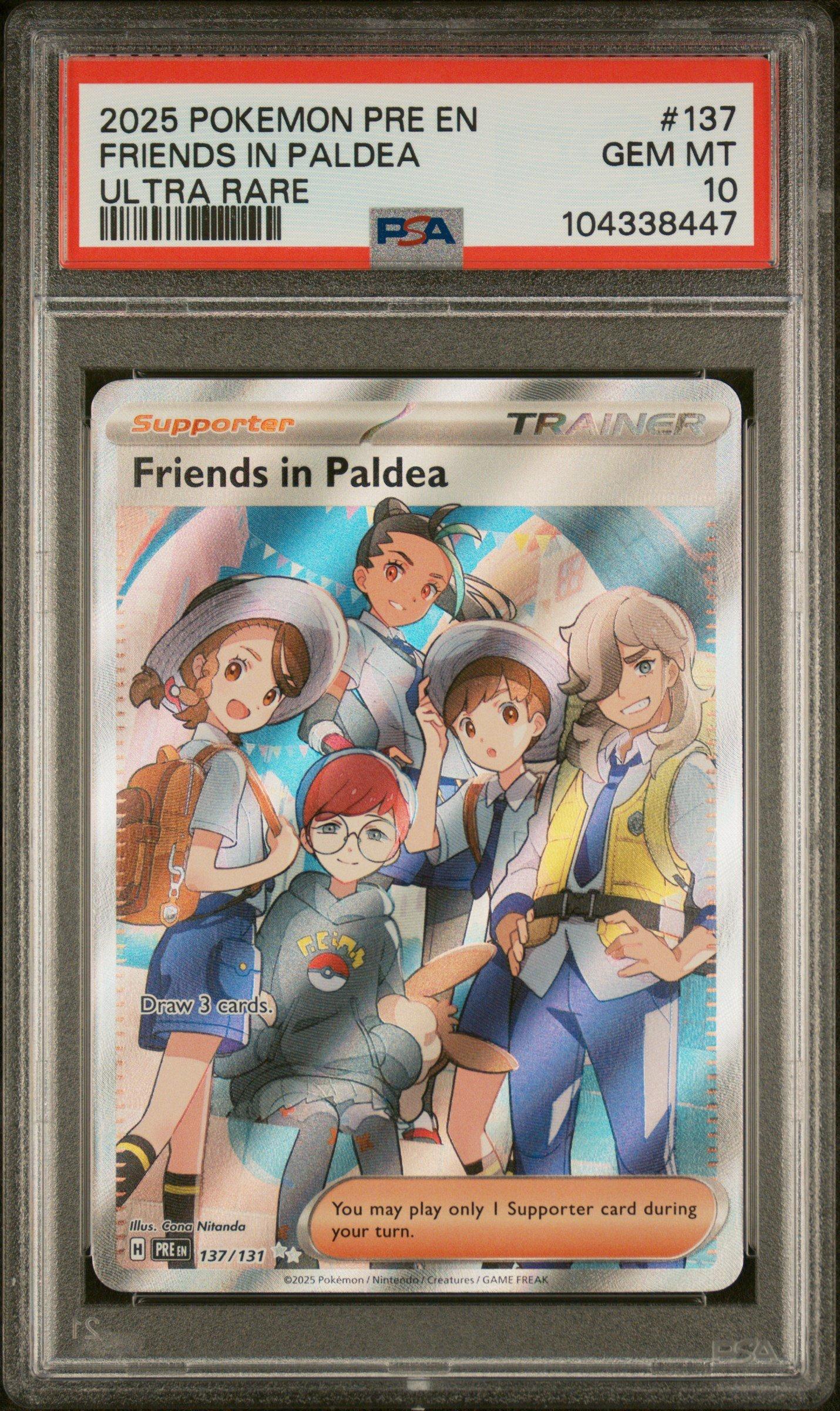 2025 Pokemon Pre En-prismatic Evolutions 137 Friends In Paldea Ultra Rare PSA