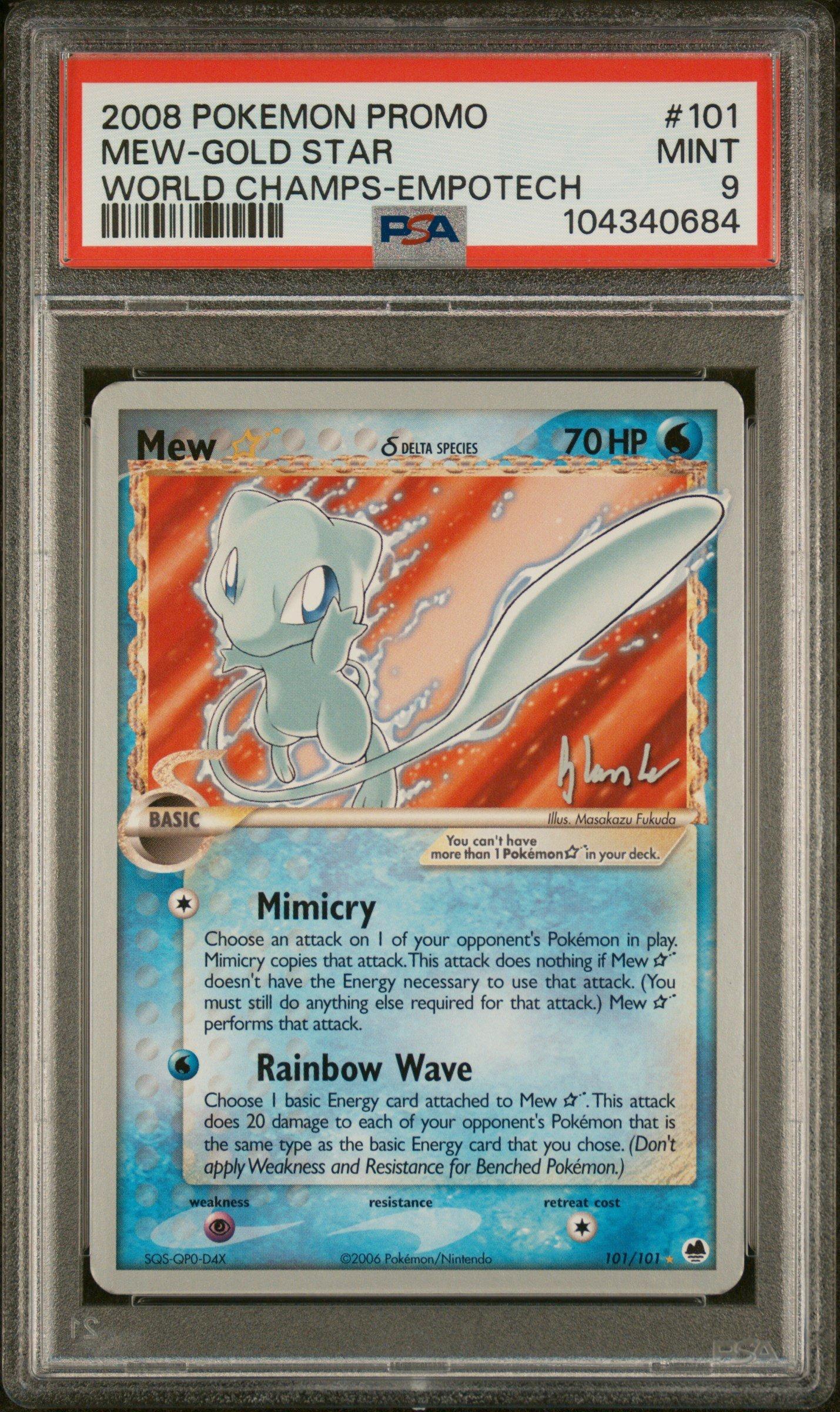 2008 Pokemon World Championships Promo 101 Mew-gold Star Empotech