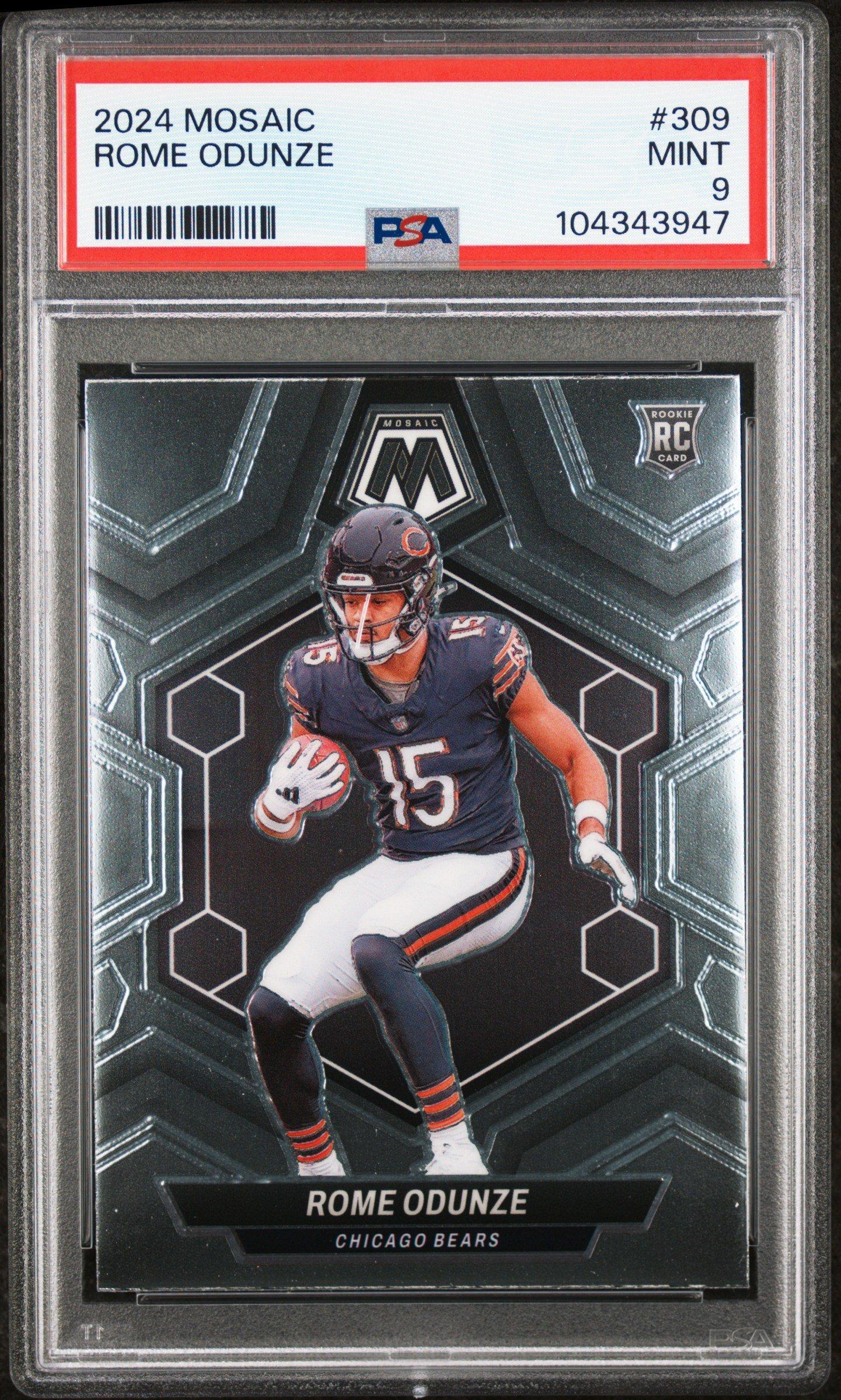 2024 Panini Mosaic 309 Rome Odunze PSA 9