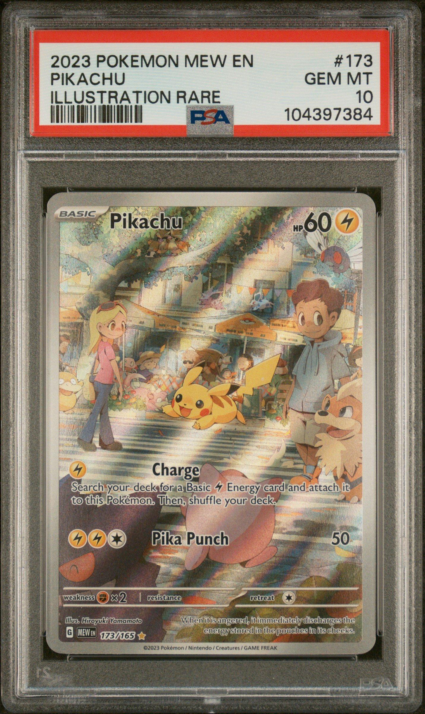 2023 Pokemon Mew En-151 173 Pikachu Illustration Rare PSA 10