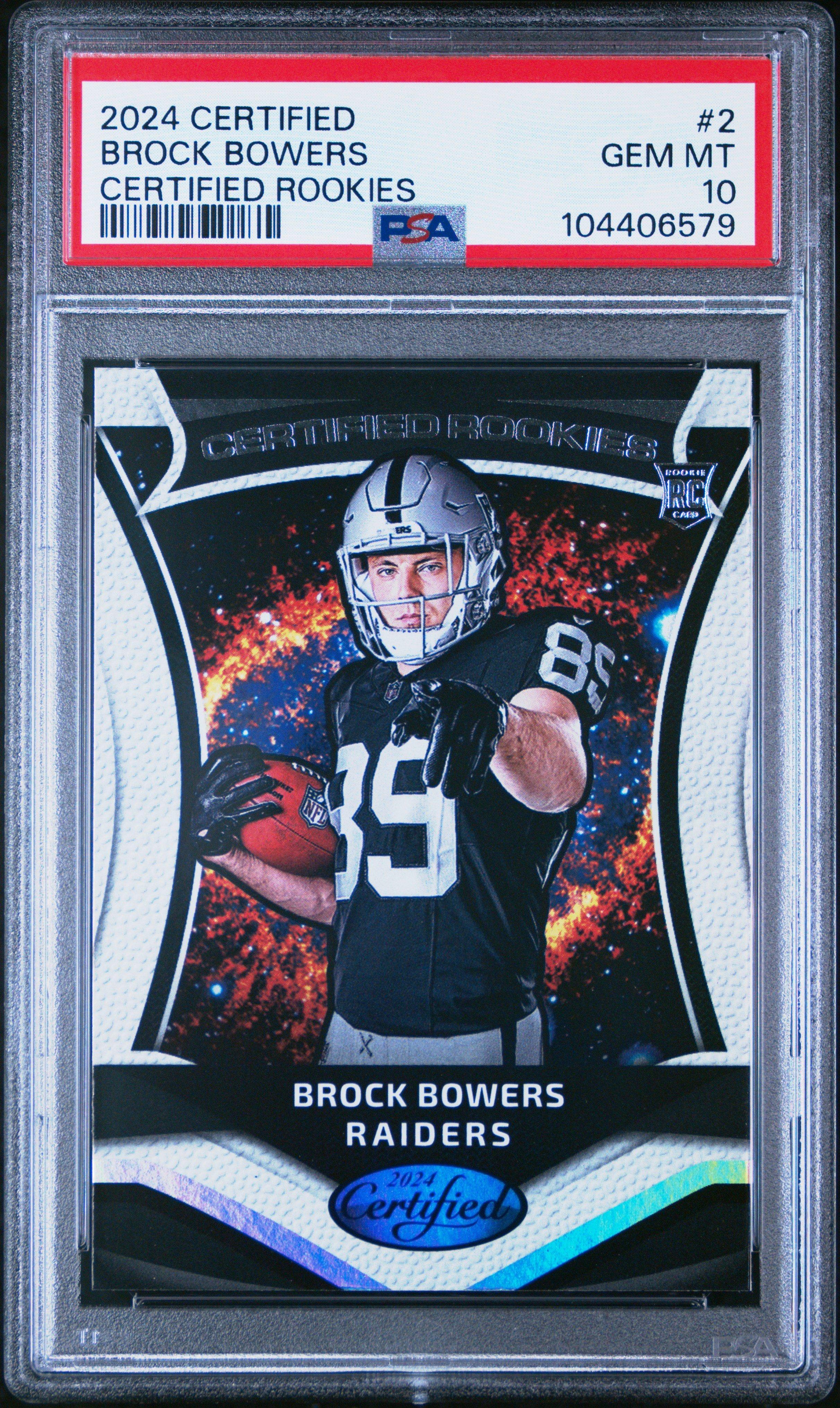 2024 Panini Certified Certified Rookies 2 Brock Bowers PSA 10