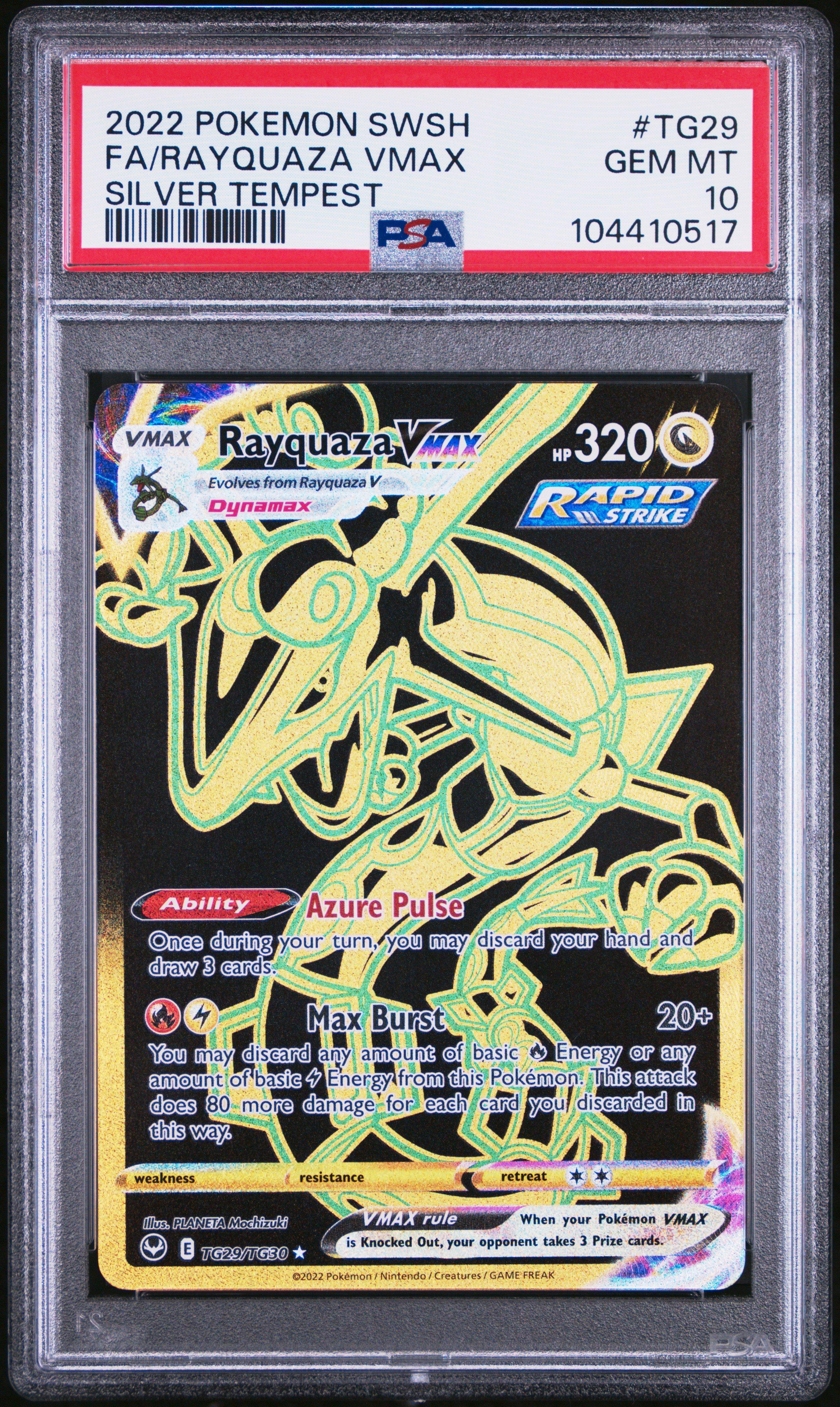 2022 Pokemon Sword & Shield Silver Tempest Tg29 Full Art/rayquaza
