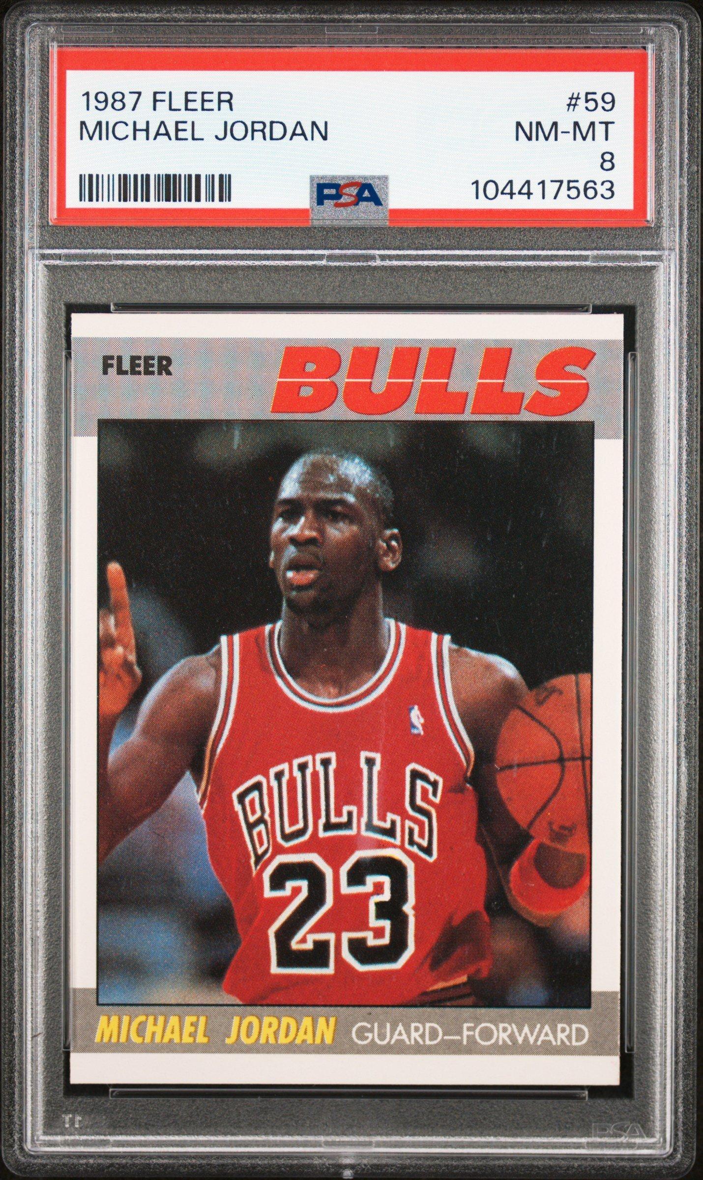 1987 Fleer 59 Michael Jordan PSA 8