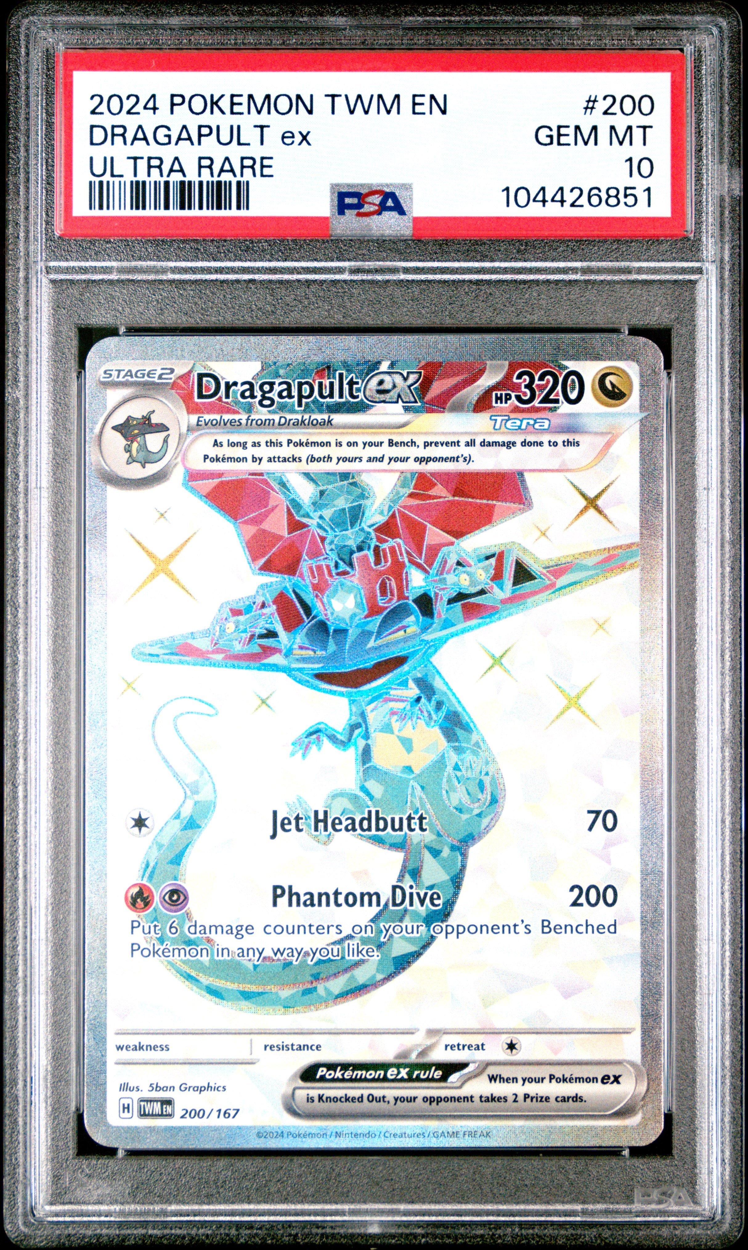 2024 Pokemon Twm En-twilight Masquerade 200 Dragapult Ex Ultra Rare PSA
