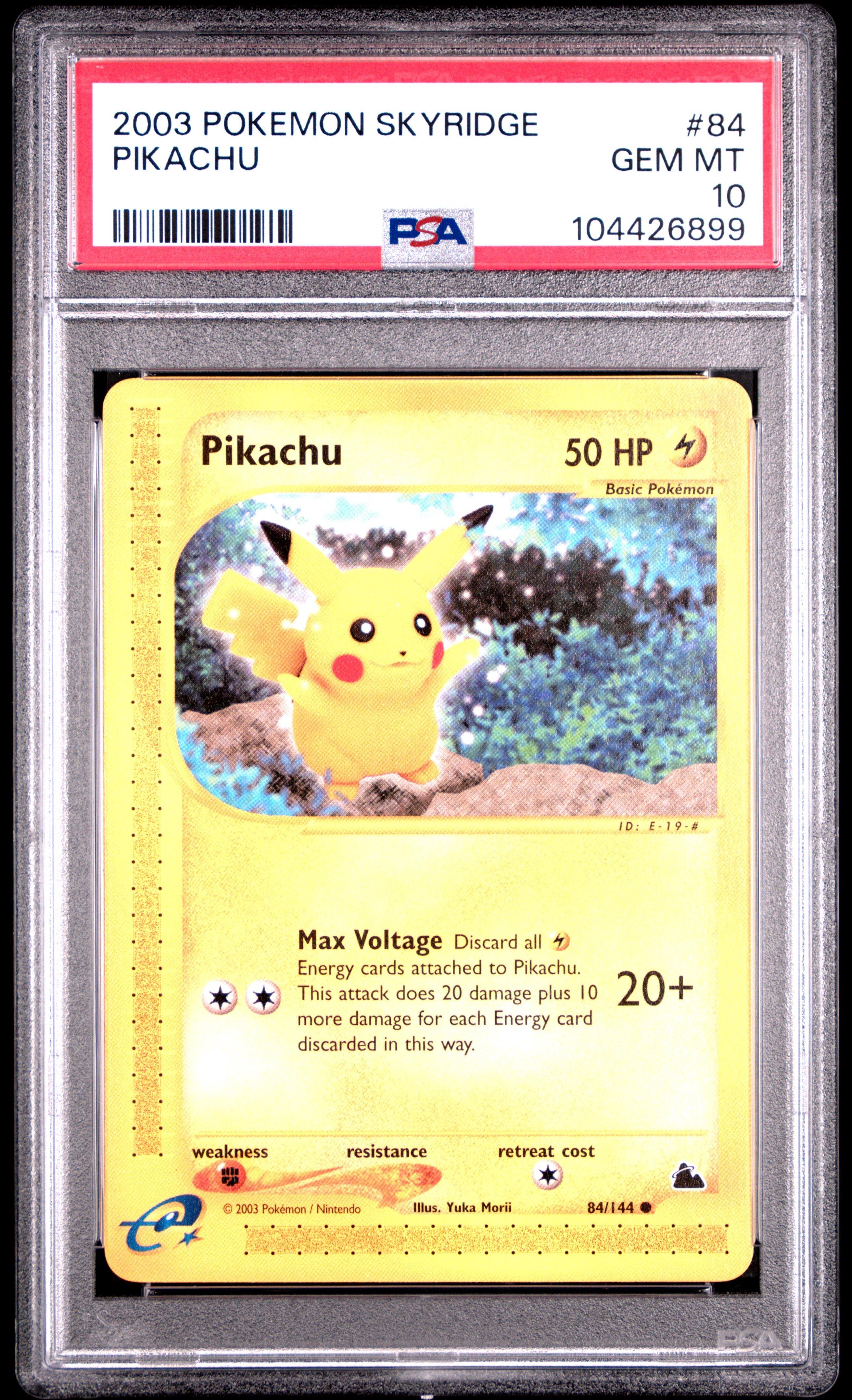 2003 Pokemon Skyridge 84 Pikachu PSA 10