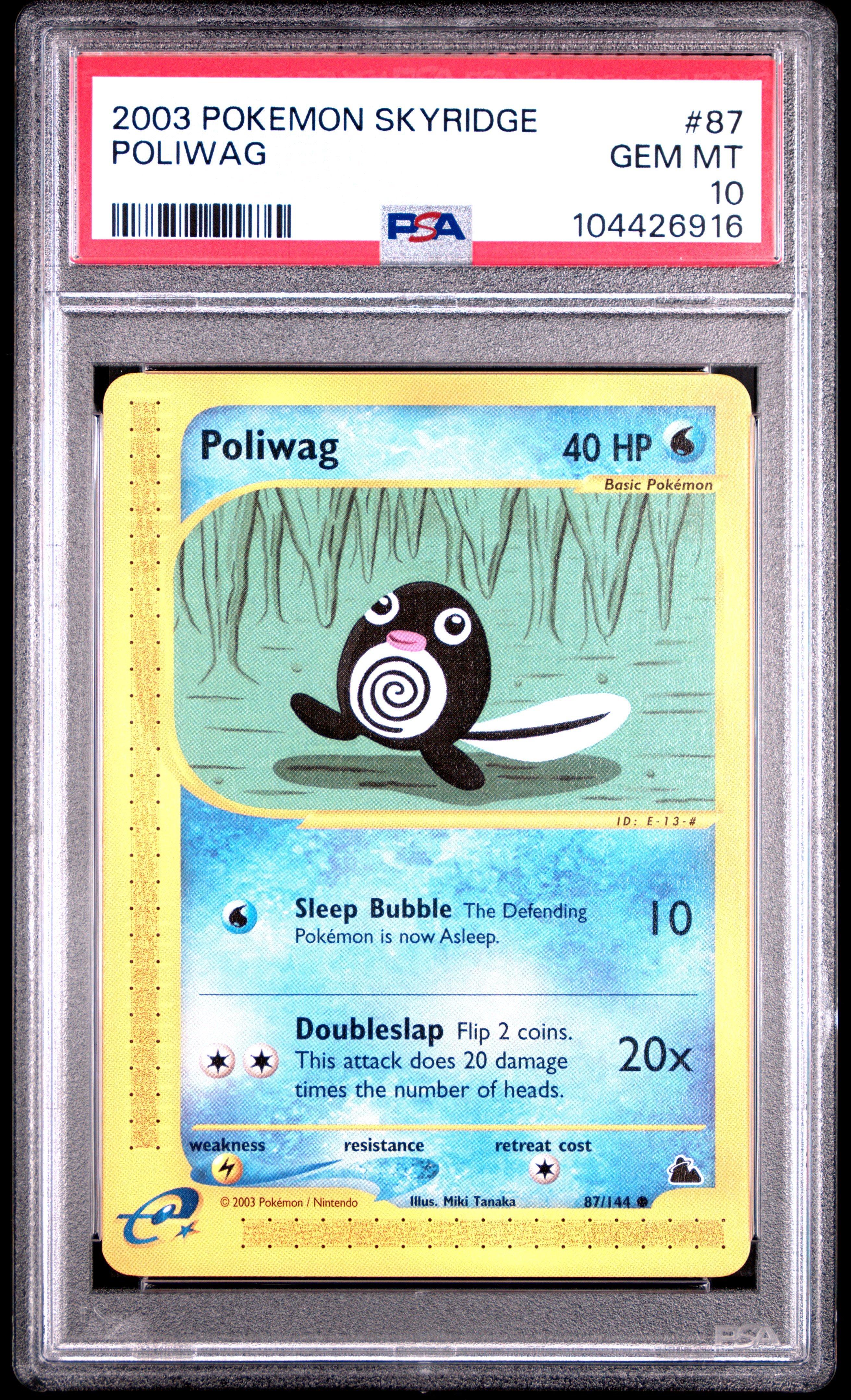 2003 Pokemon Skyridge 87 Poliwag PSA