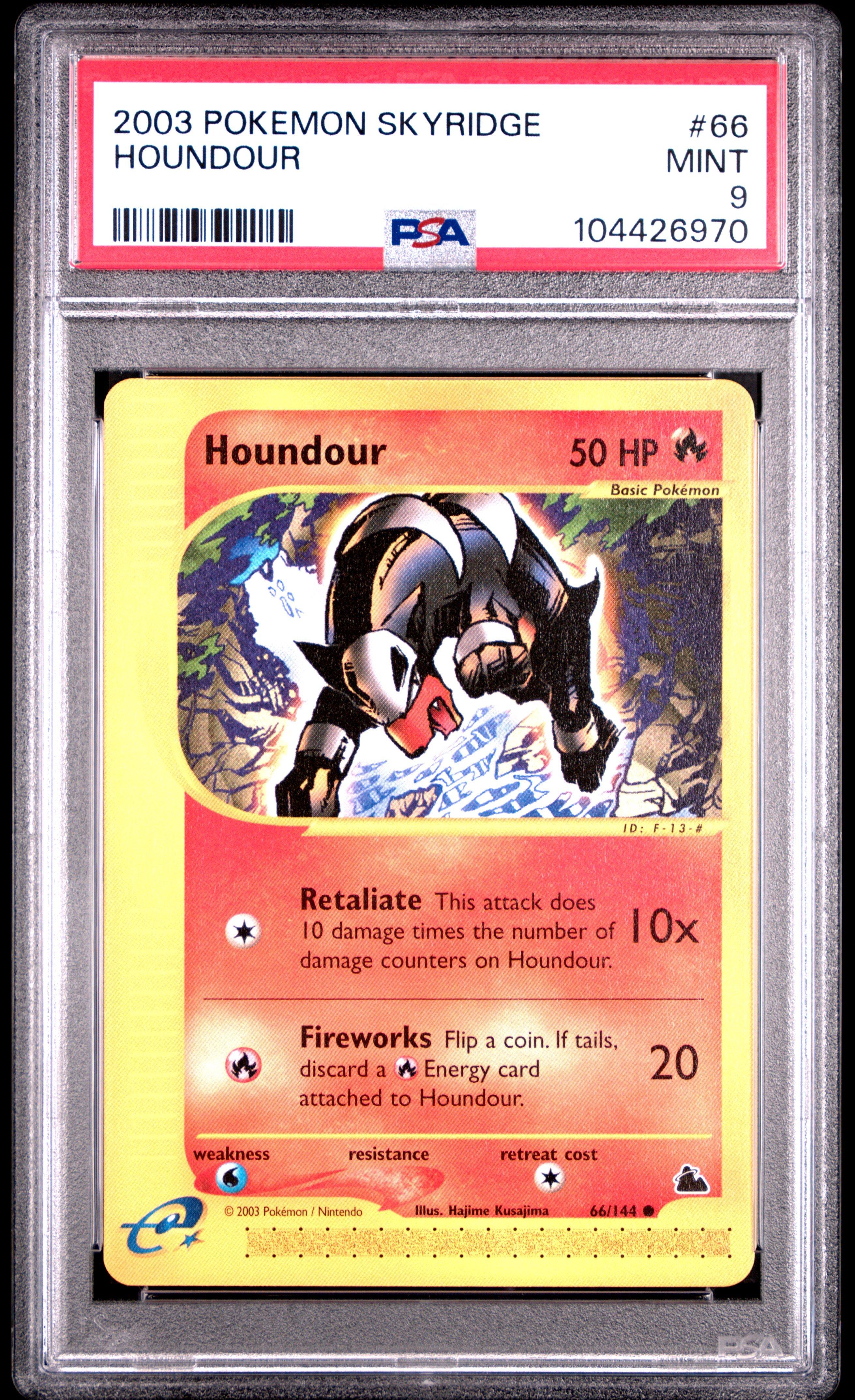 2003 Pokemon Skyridge 66 Houndour PSA 9