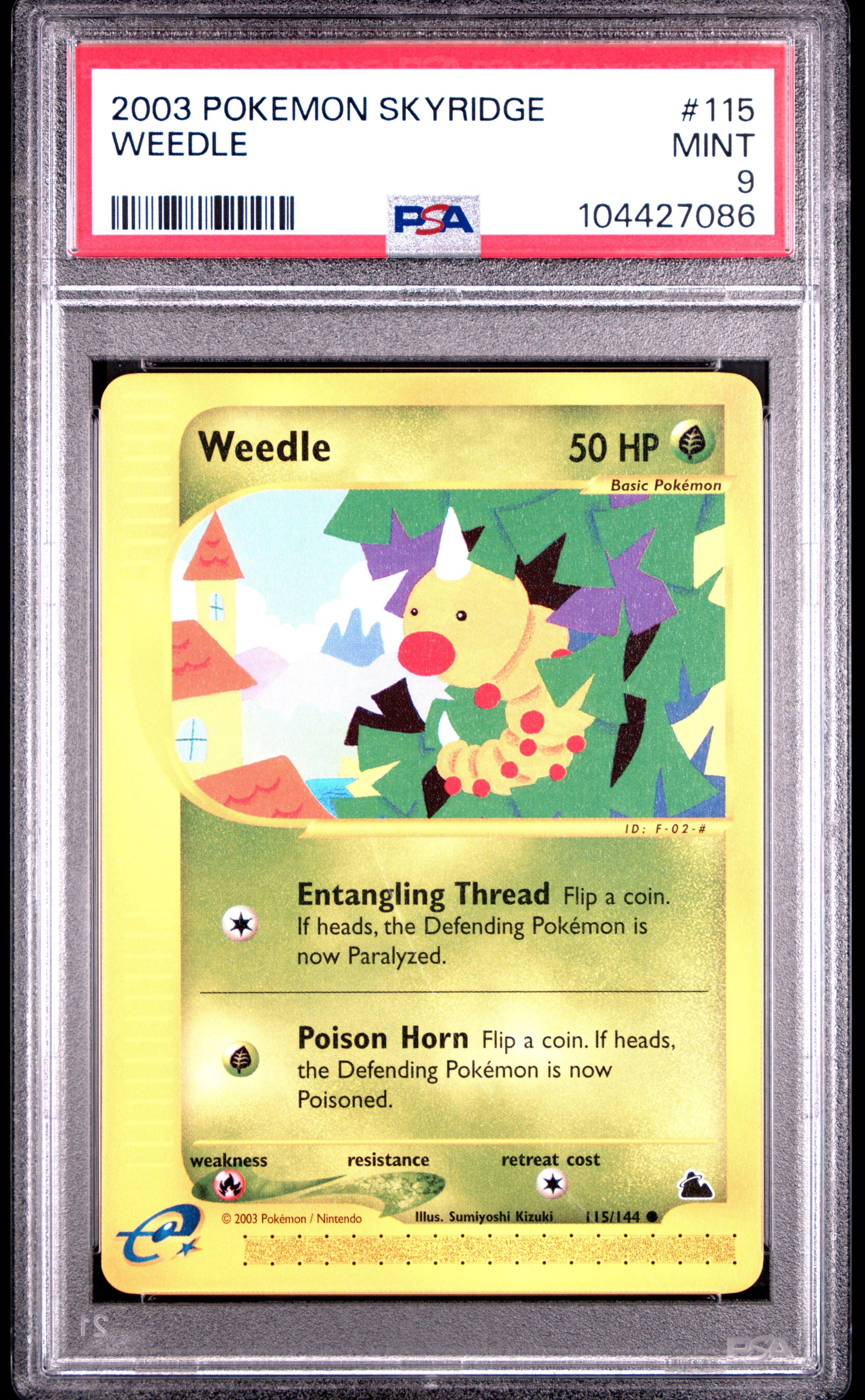 2003 Pokemon Skyridge 115 Weedle PSA 9