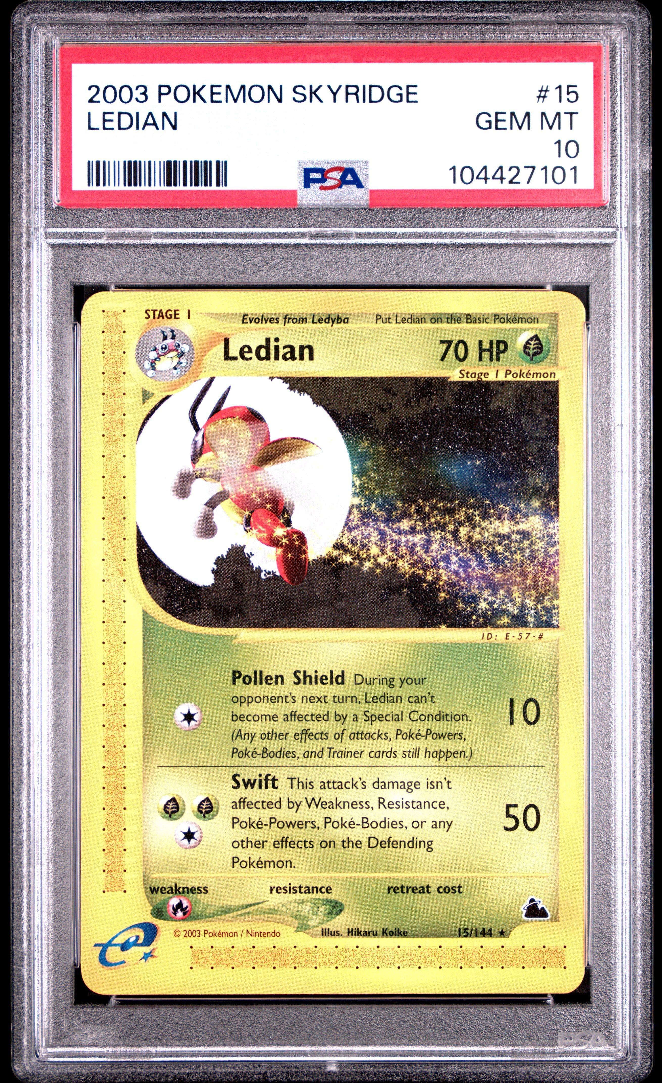 2003 Pokemon Skyridge 15 Ledian PSA 10