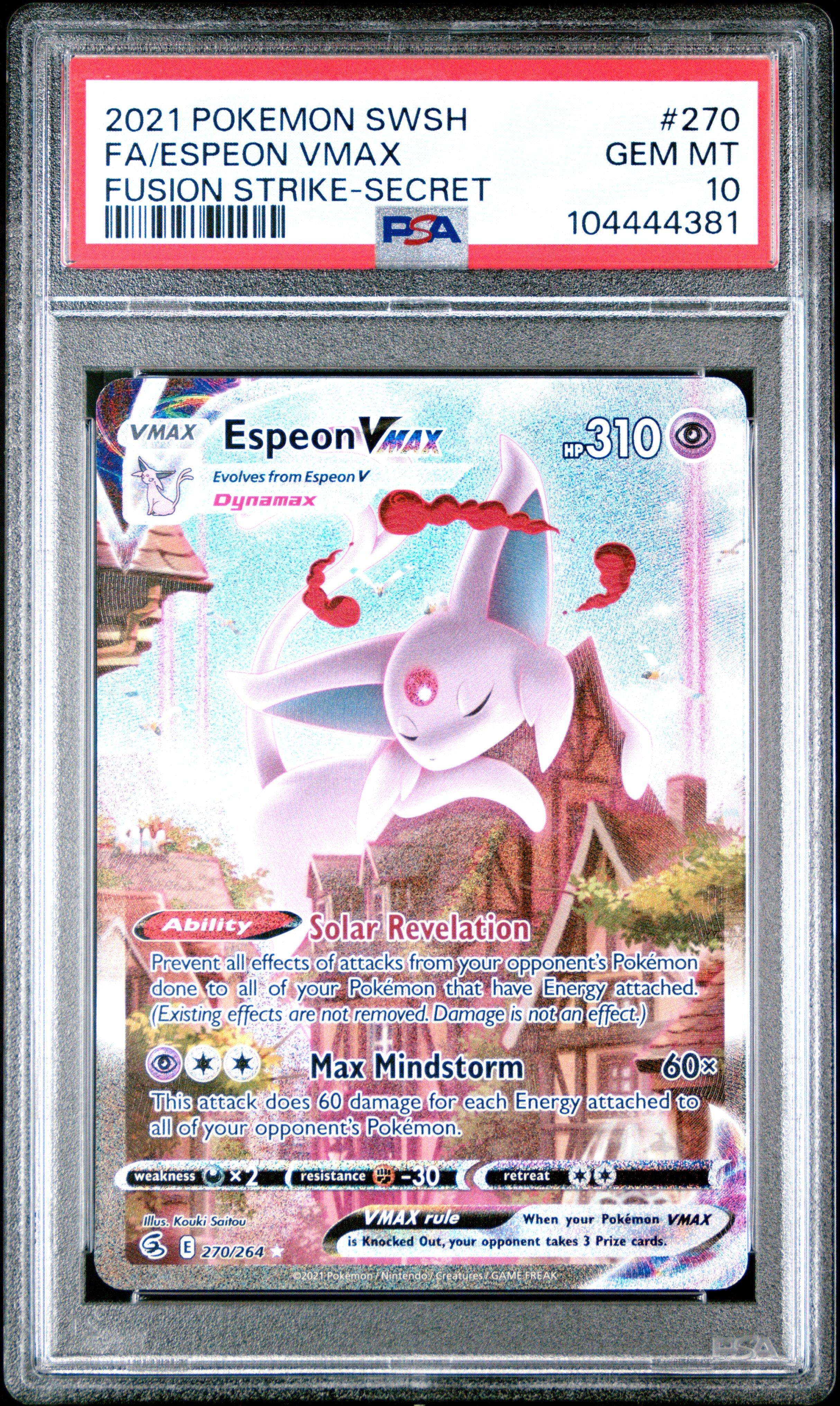 2021 Pokemon Sword & Shield Fusion Strike 270 Full Art/espeon Vmax