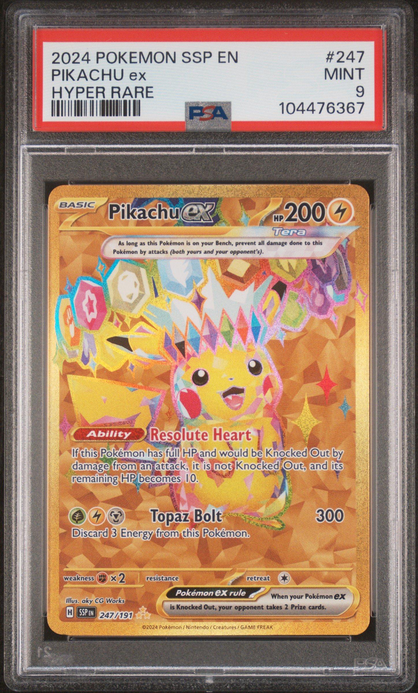 2024 Pokemon Ssp En-surging Sparks 247 Pikachu Ex Hyper Rare