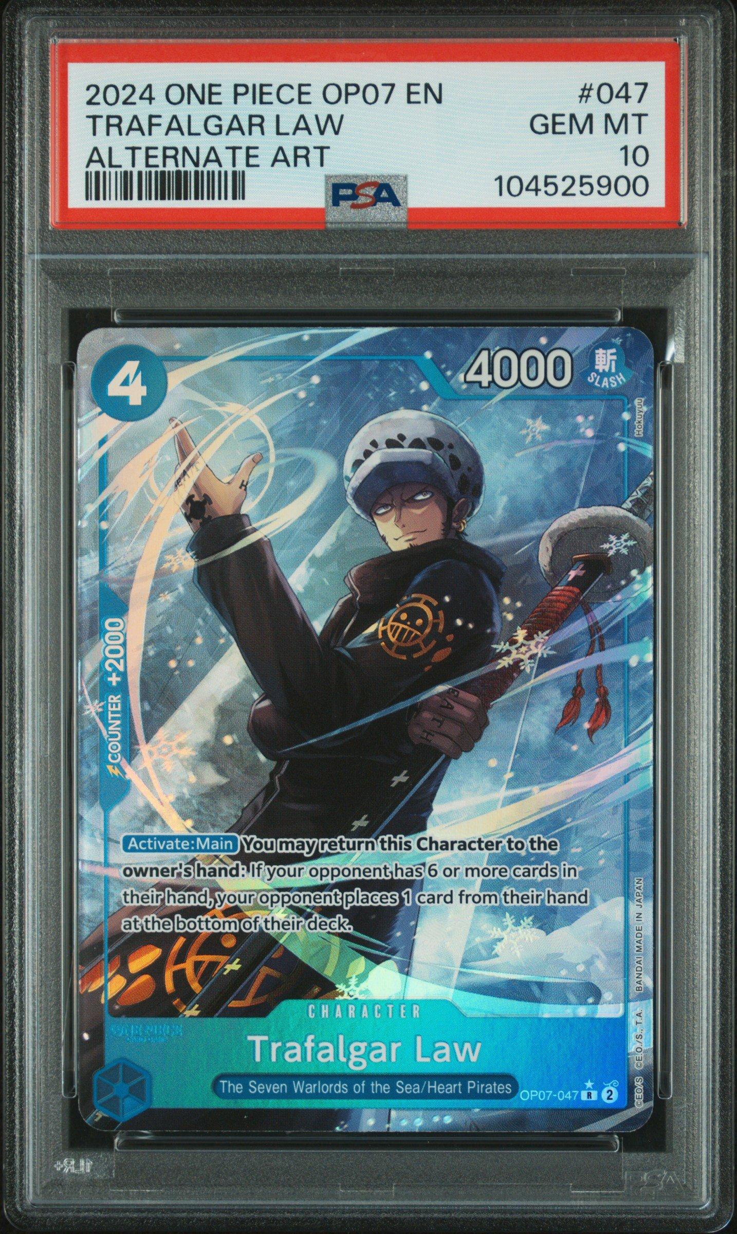 2024 ONE PIECE トラファルガー・ロー PSA10 2024 One Piece Op07-500 Years In The Future 010 Trafalgar Law