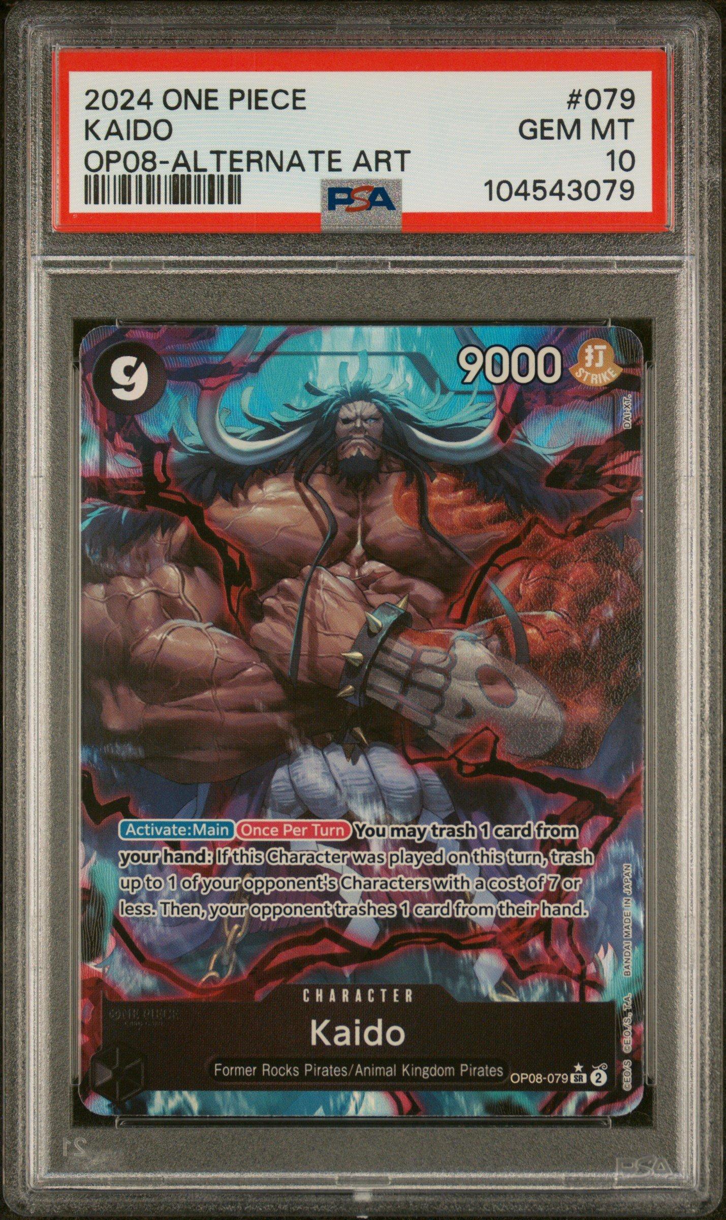 2024 One Piece Op08-two Legends 079 Kaido Alternate Art PSA 10