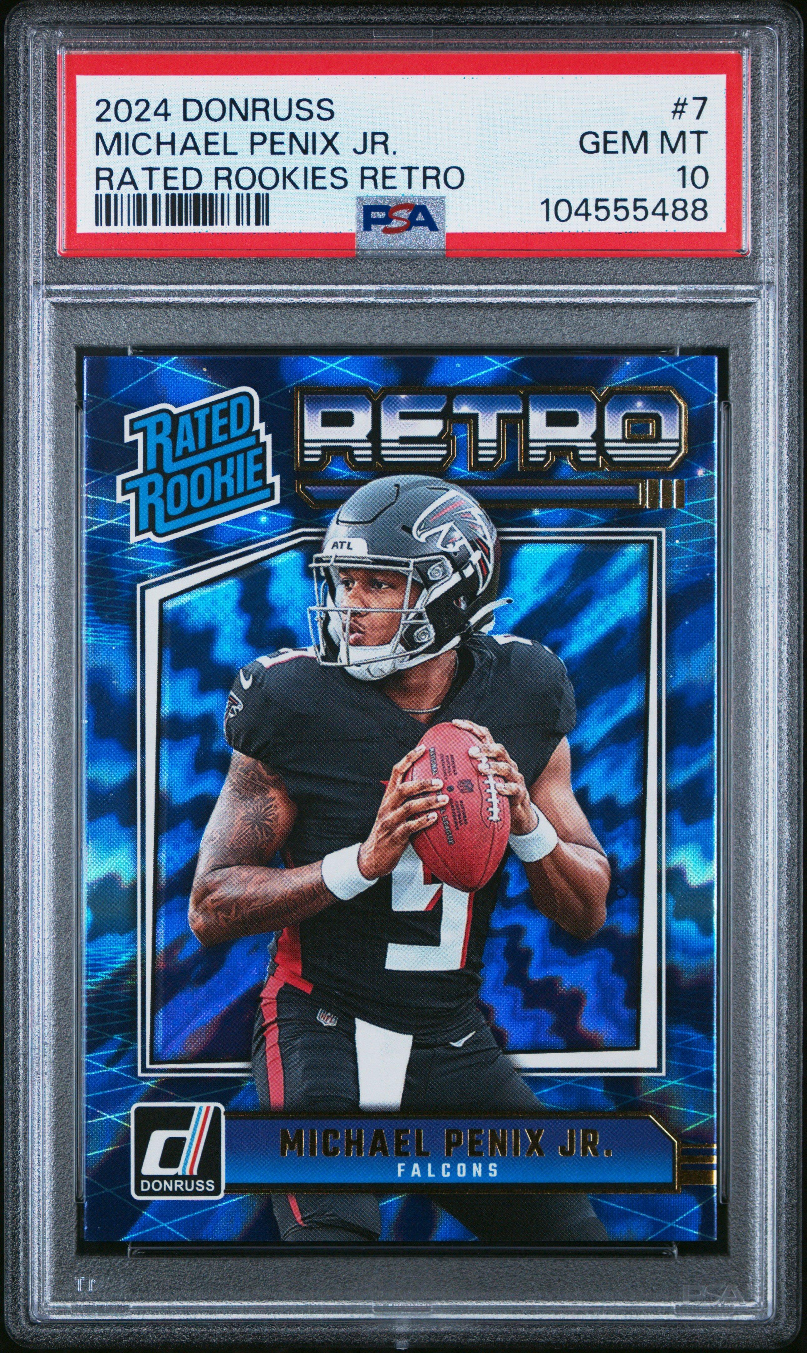 2024 Panini Donruss Rated Rookies Retro 7 Michael Penix Jr. PSA 10