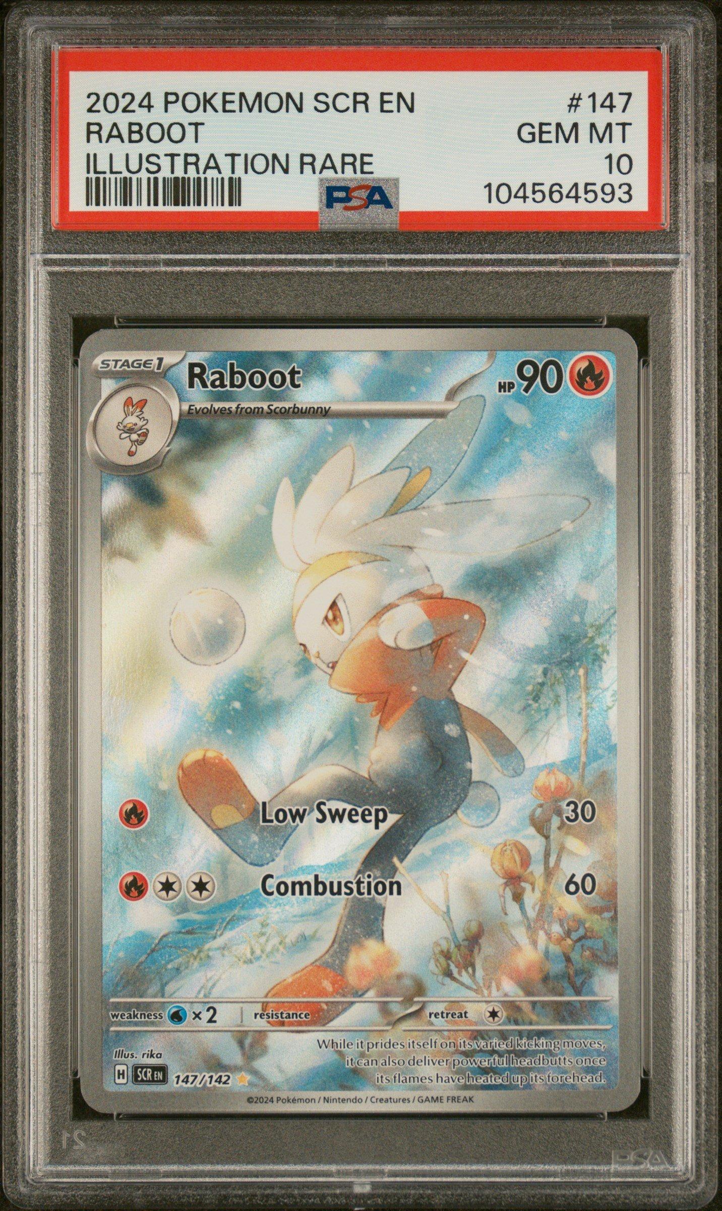 2024 Pokemon Scr En-stellar Crown 147 Raboot Illustration Rare PSA 10  Graded Card | GameStop