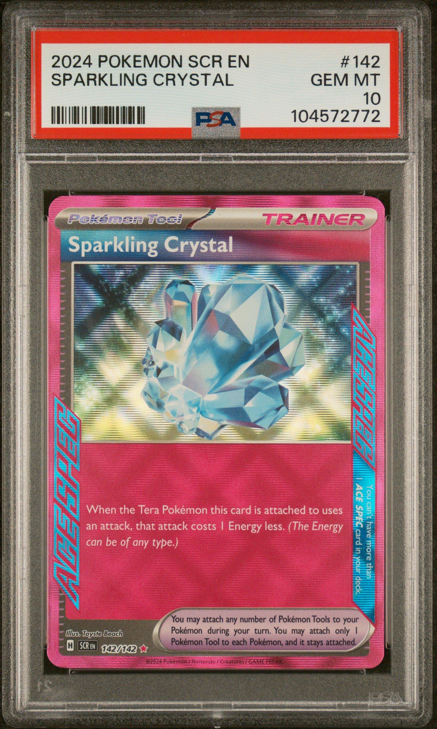 2024 Pokemon Scr En-stellar Crown 142 Sparkling Crystal PSA 10 Graded Card  | GameStop