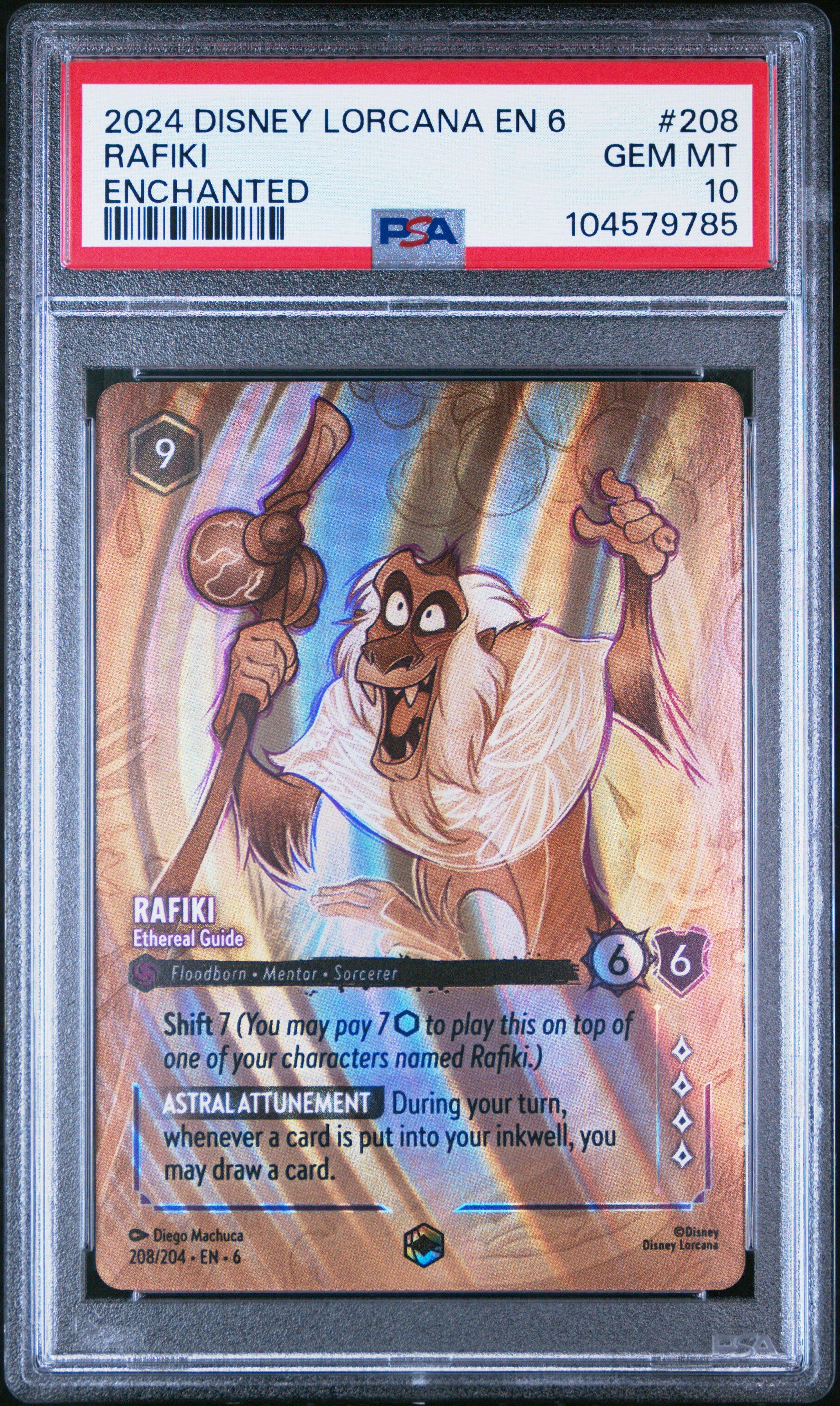 2024 Disney Lorcana En 6-azurite Sea 208 Rafiki