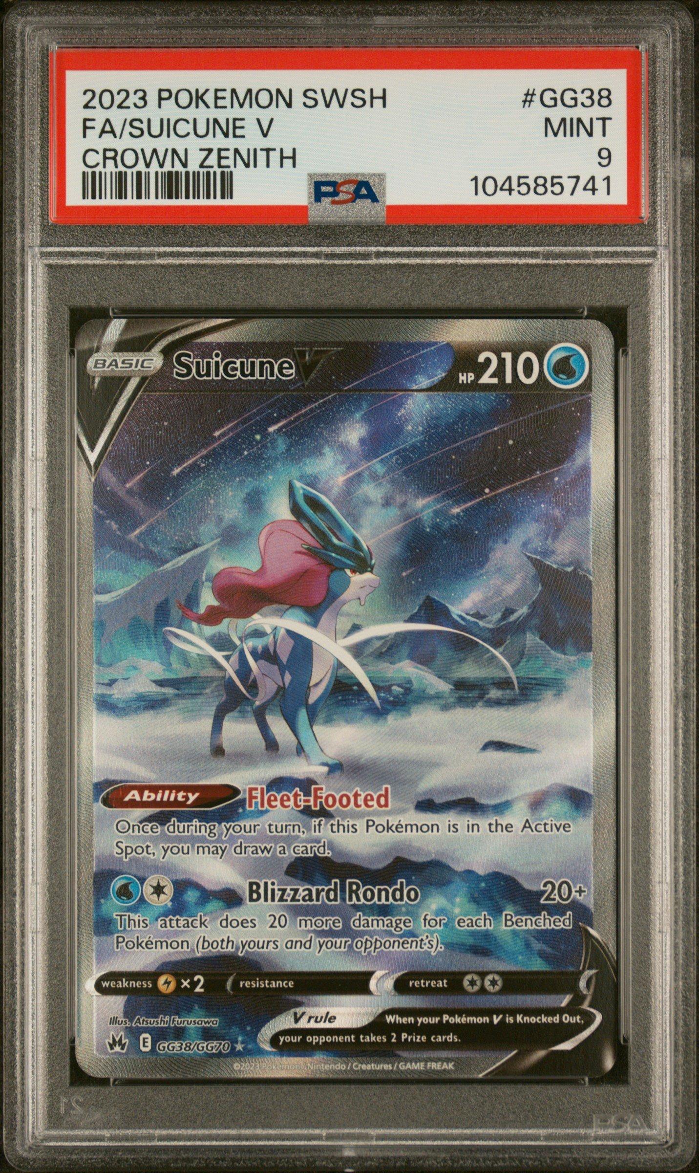 2023 Pokemon Sword And Shield Crown Zenith Gg38 Full Art/suicune V