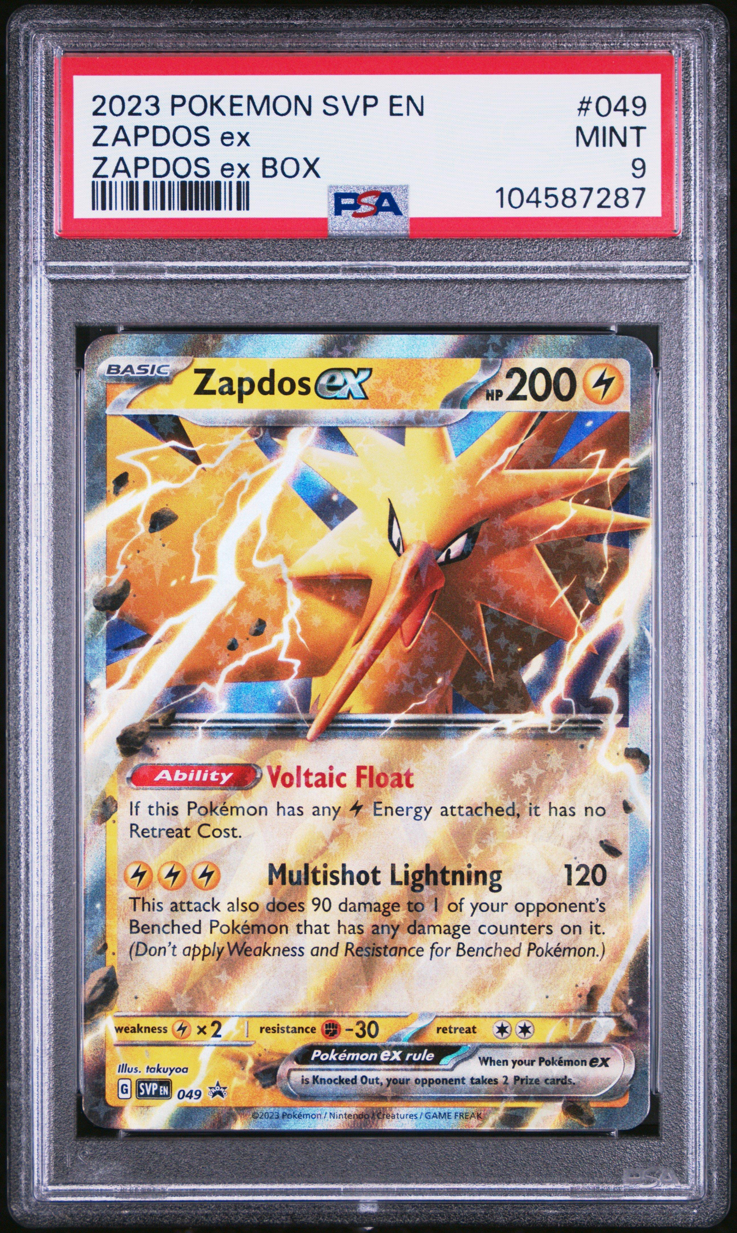 ストライク PROMO 049/L-P 2023 Pokemon Svp En-sv Black Star Promo 049 Zapdos Ex Zapdos Ex