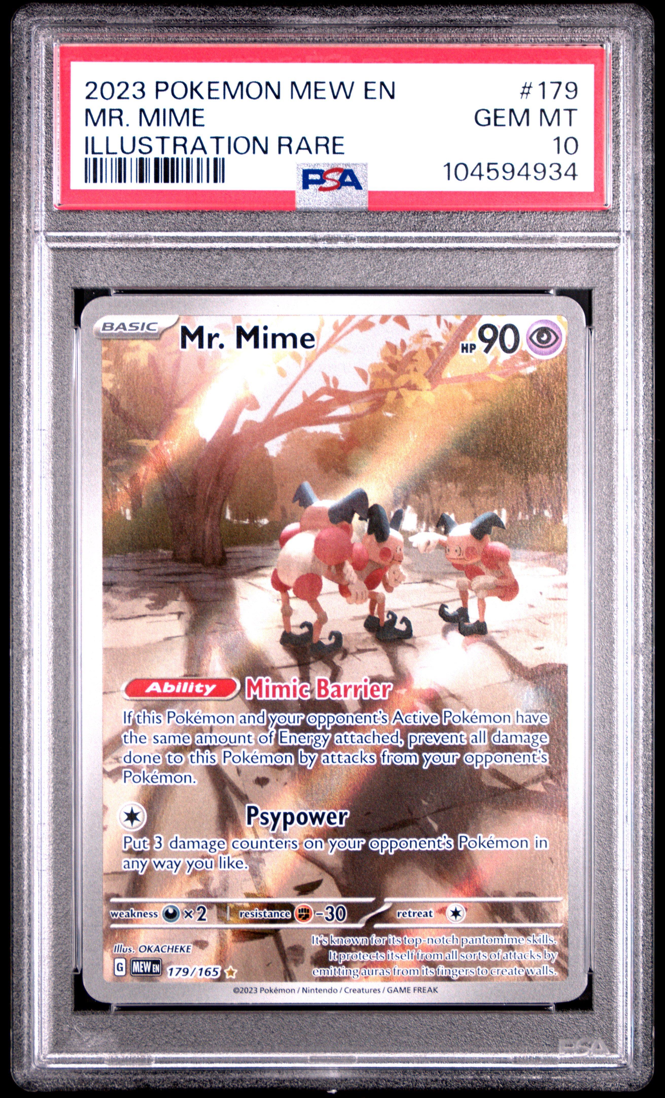 2023 Pokemon Mew En-151 179 Mr. Mime Illustration Rare PSA 10