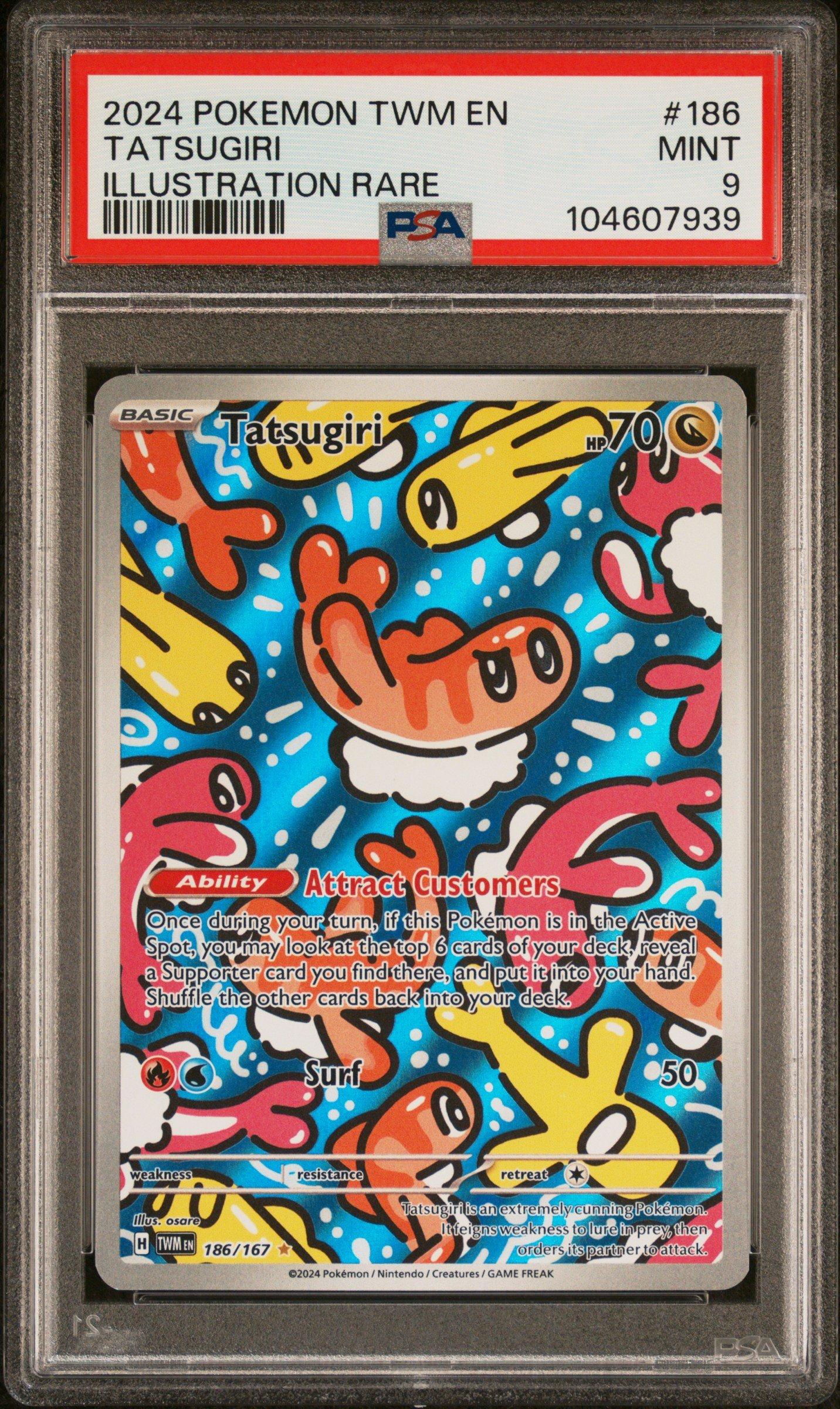 2024 Pokemon Twm En-twilight Masquerade 186 Tatsugiri Illustration Rare PSA