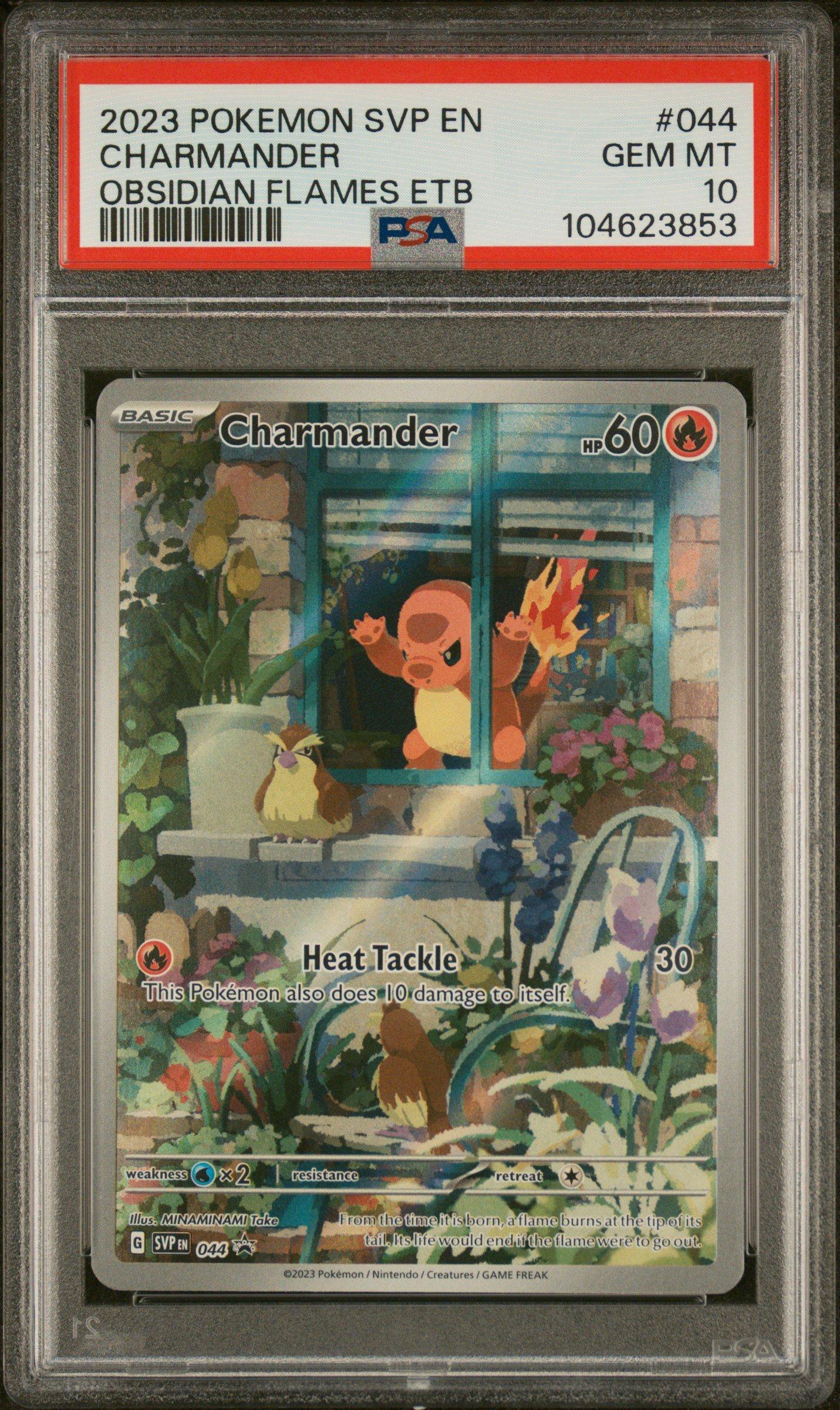ヒトカゲ PROMO ポケモンセンター10th psa8 CHARMANDER 2023 Pokemon Svp En-sv Black Star Promo 044 Charmander Obsidian