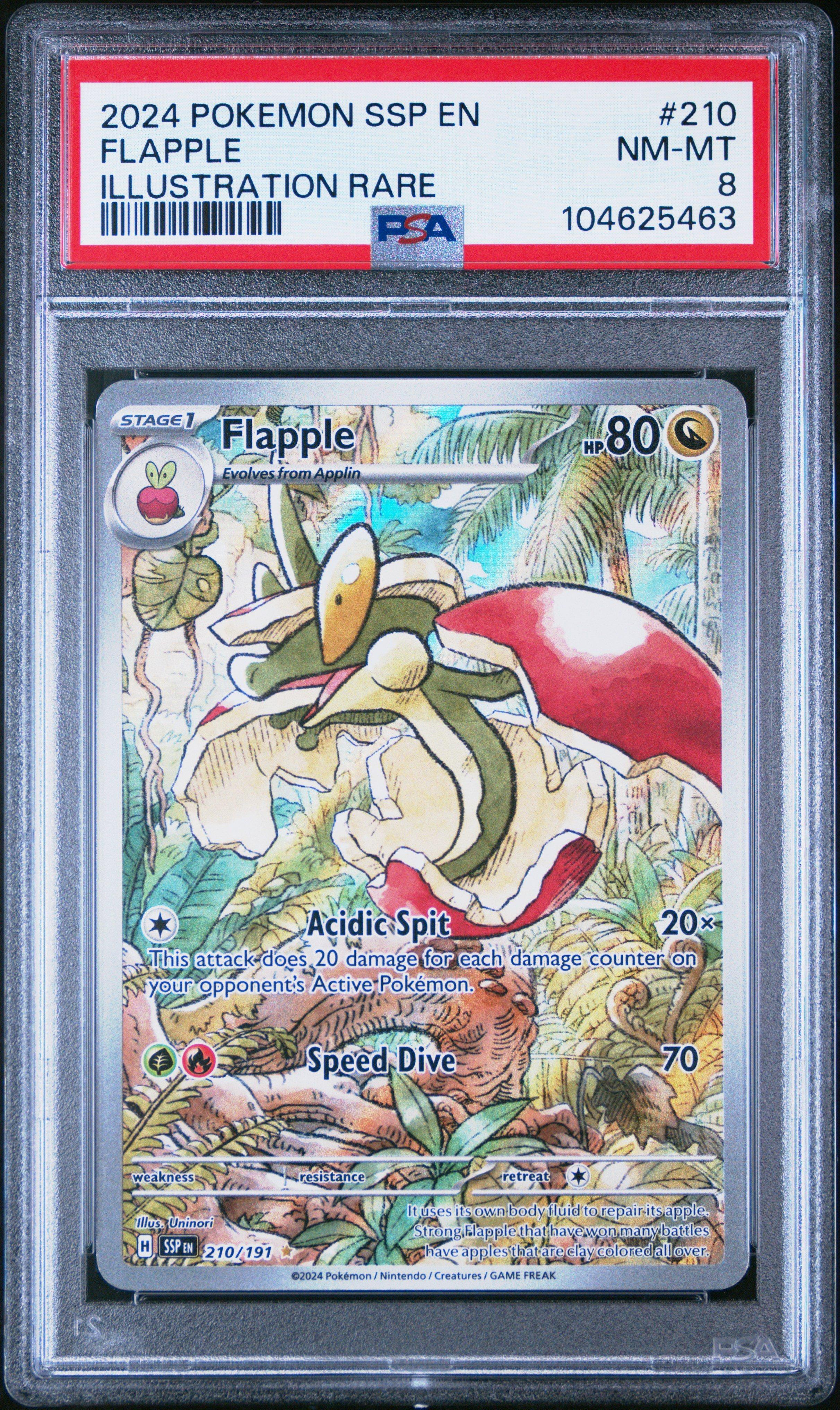 2024 Pokemon Ssp En-surging Sparks 210 Flapple Illustration Rare PSA