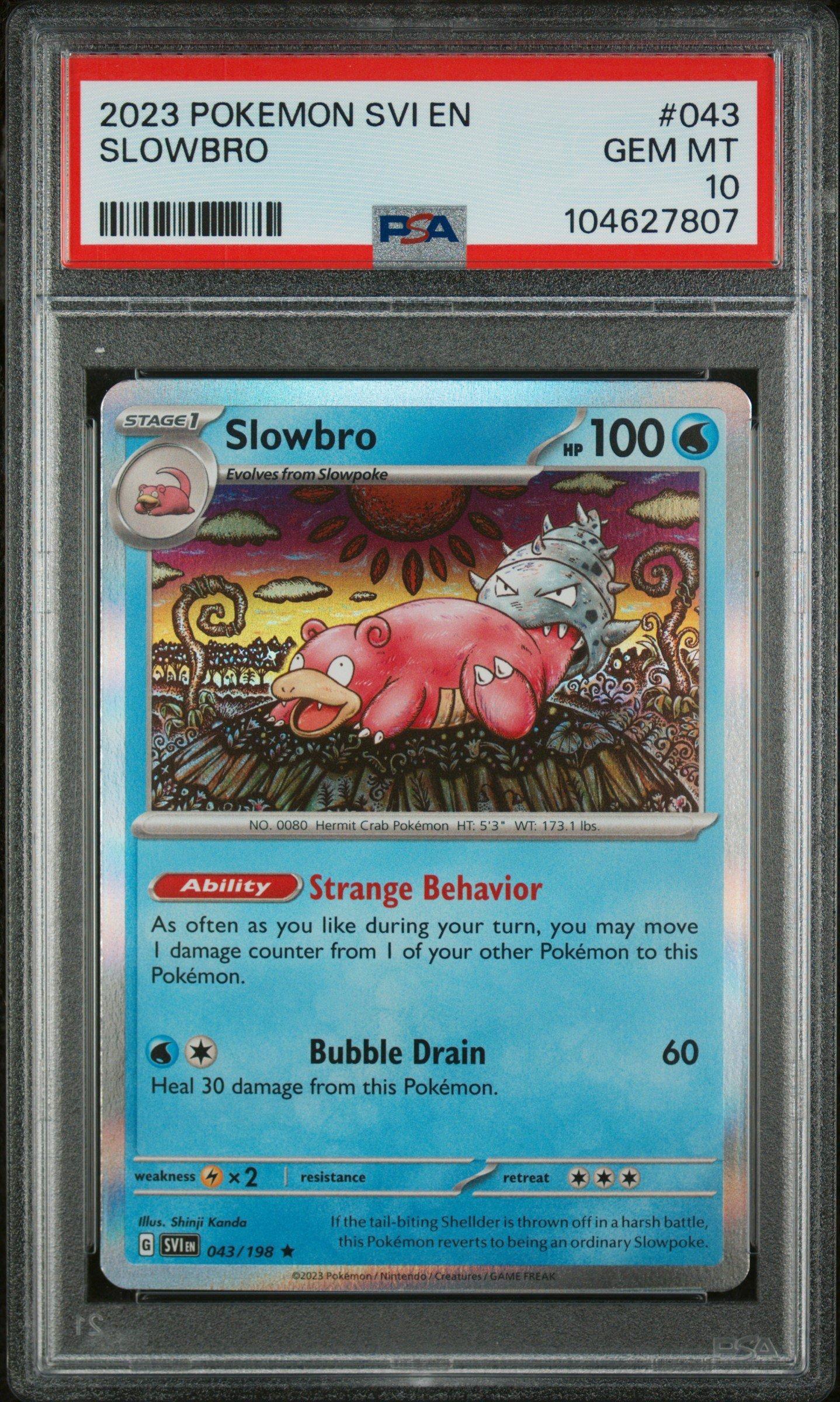 2023 Pokemon Svi En-scarlet & Violet 043 Slowbro PSA 10 Graded