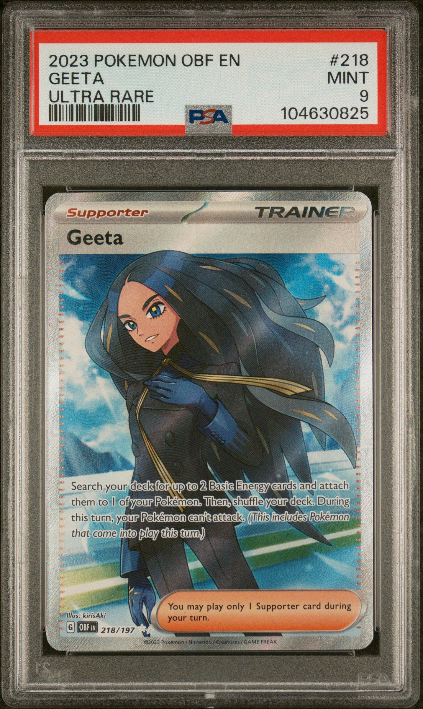 2023 Pokemon Obf En-obsidian Flames 218 Geeta Ultra Rare PSA