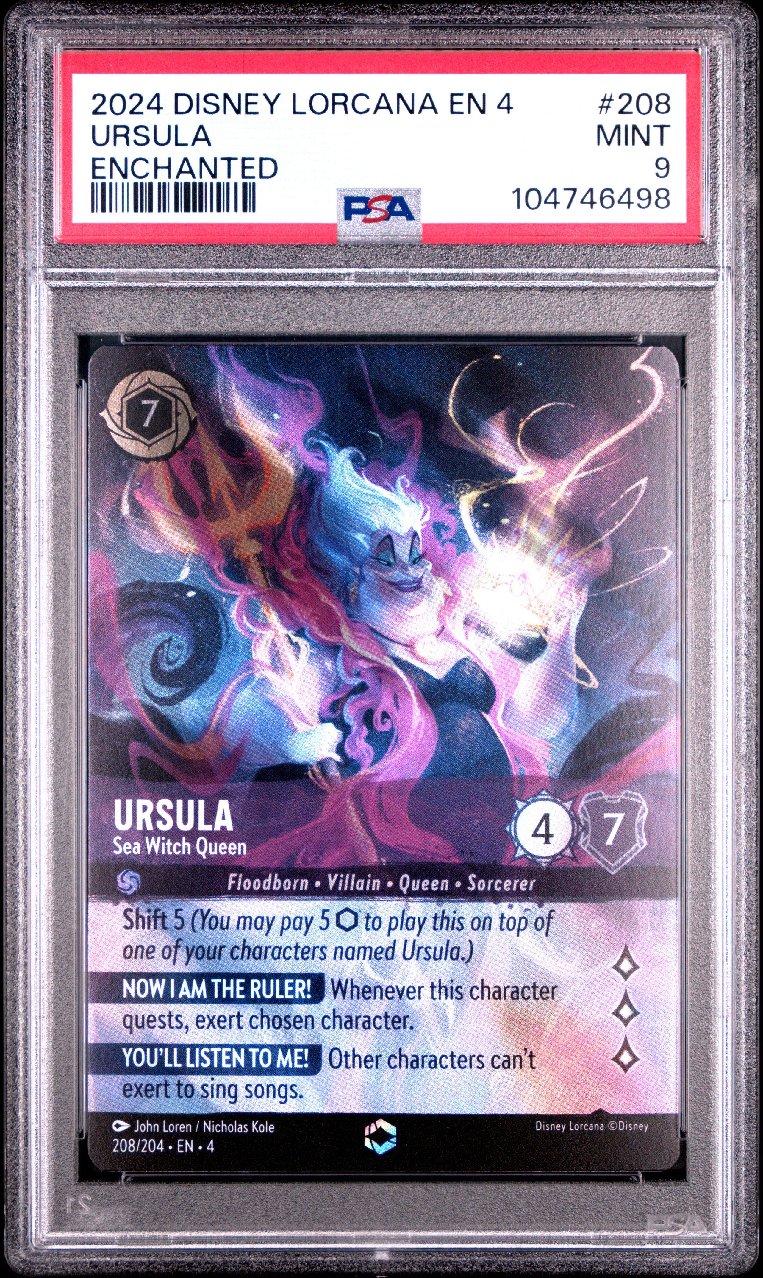 2024 Disney Lorcana En 4-ursula's Return 208 Ursula