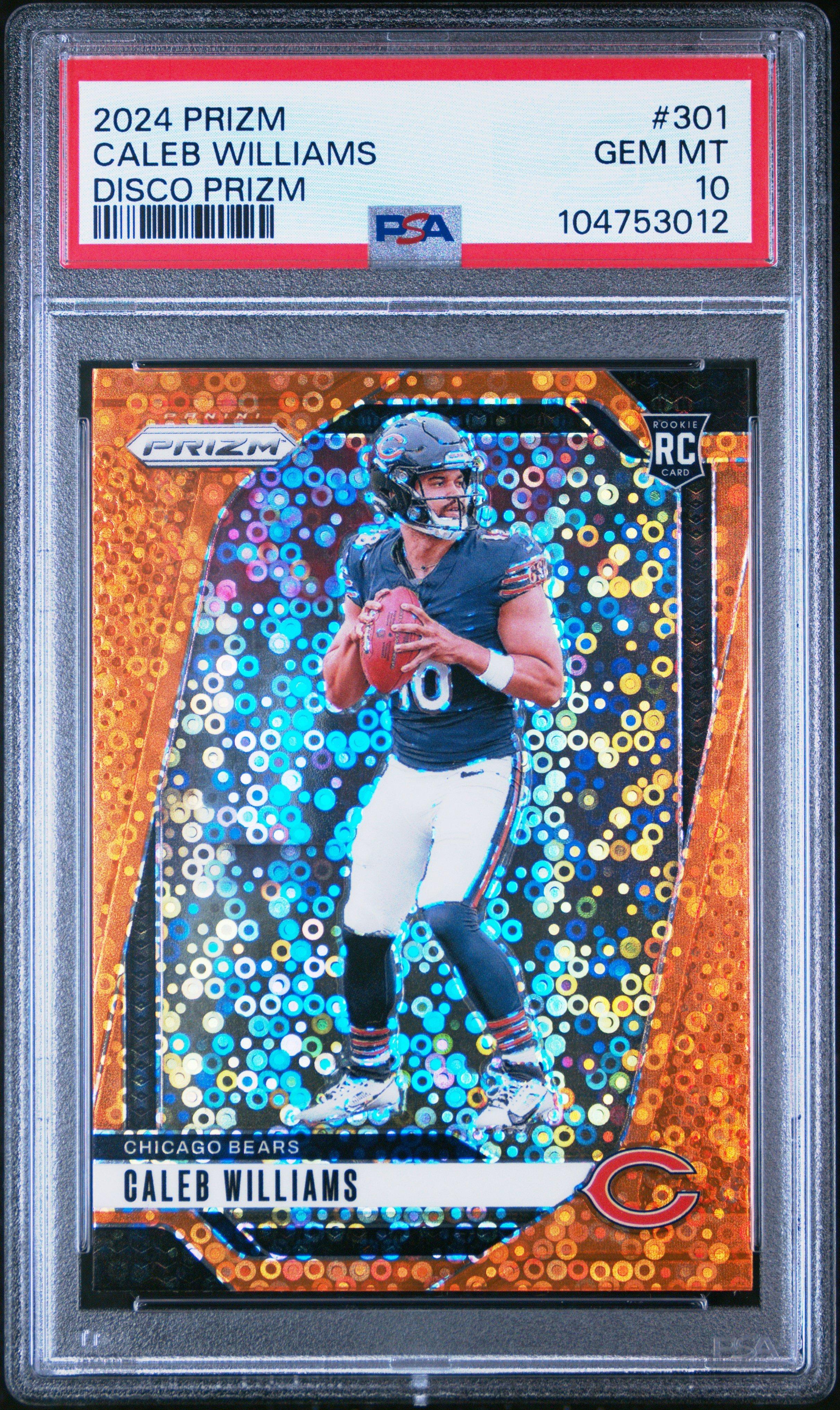 2024 Panini Prizm 301 Caleb Williams Disco Prizm PSA 10 Graded