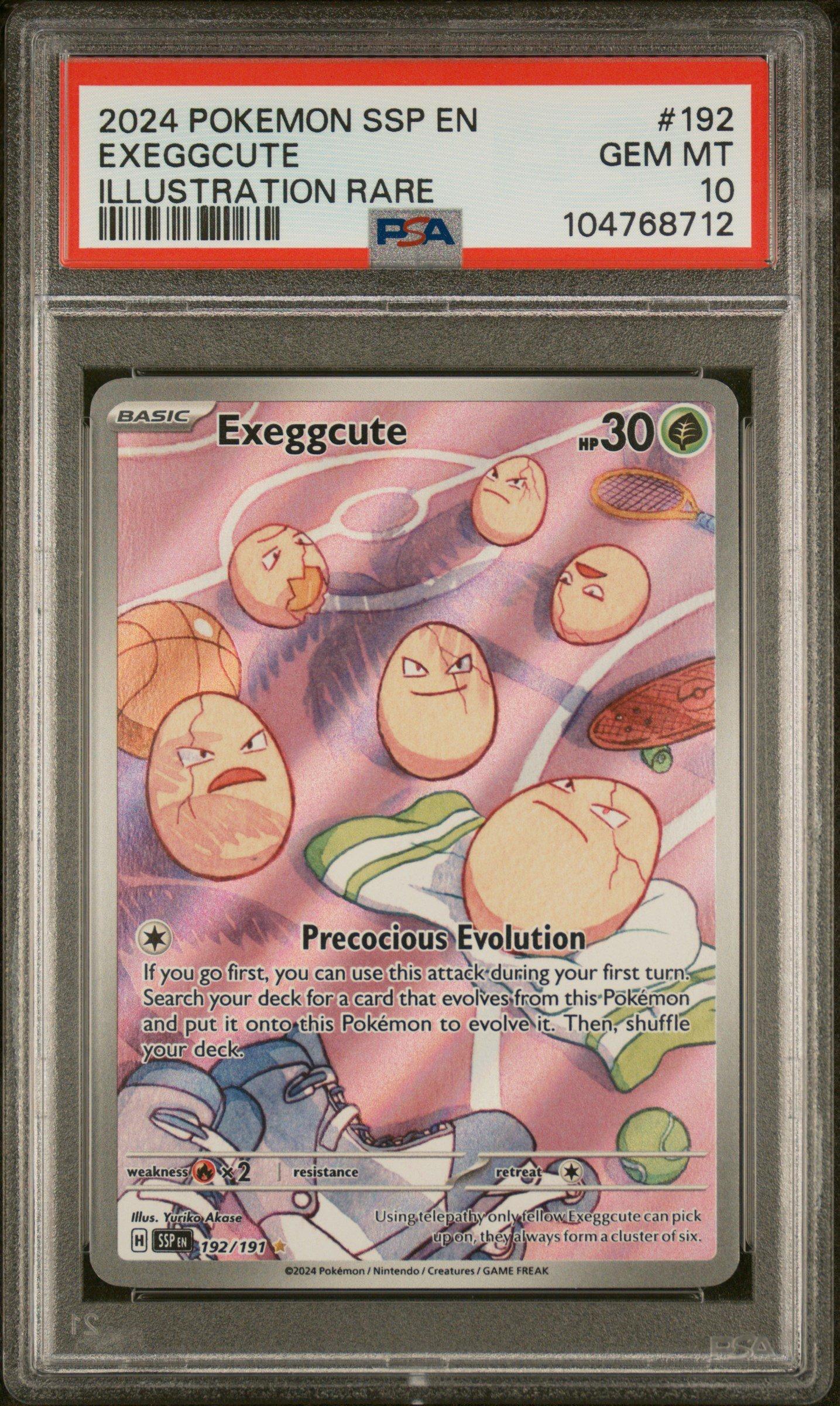 2024 Pokemon Ssp En-surging Sparks 192 Exeggcute Illustration Rare